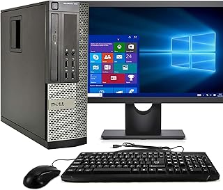 Dell Optiplex 990 SFF Computer, Intel Core i5 3.1 GHz, 8 GB RAM, 500 GB HDD, Keyboard/Mouse, WiFi, 17in LCD Monitor (Brands Vary), DVD, Windows 10, (Upgrades Available) (Renewed)