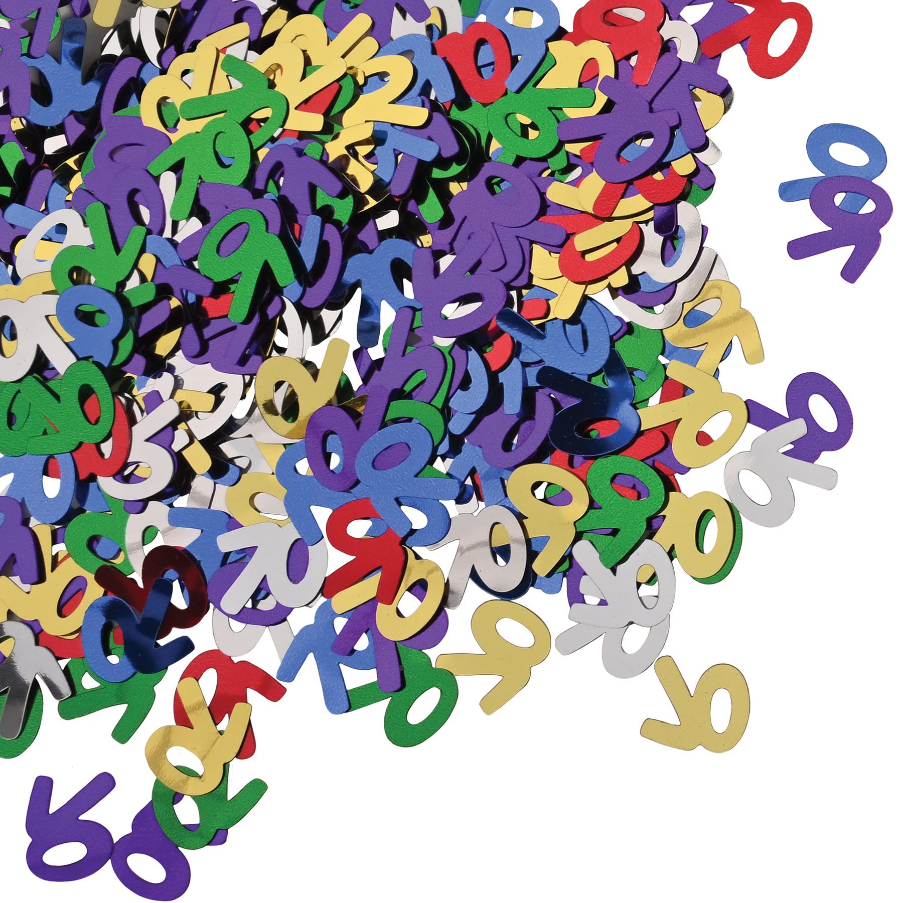 Beistle4 Packages Fanci Fetti"70" Silhouettes, 0.5 Ounces of Confetti in Package, Total of 2 Ounces of Confetti (Multicolored)