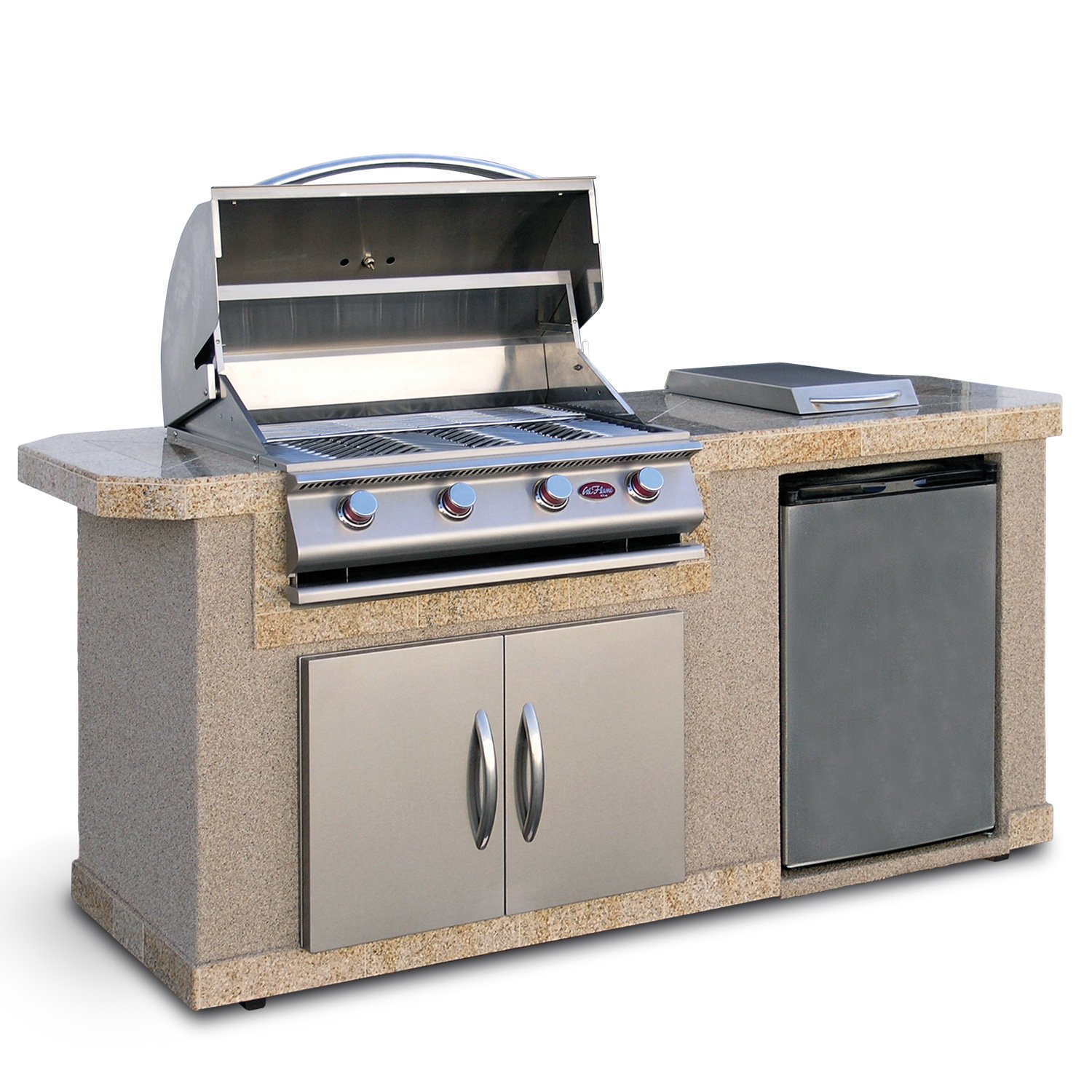 Cal Flame Lbk701 Outdoor Bbq Island With Burner Grill