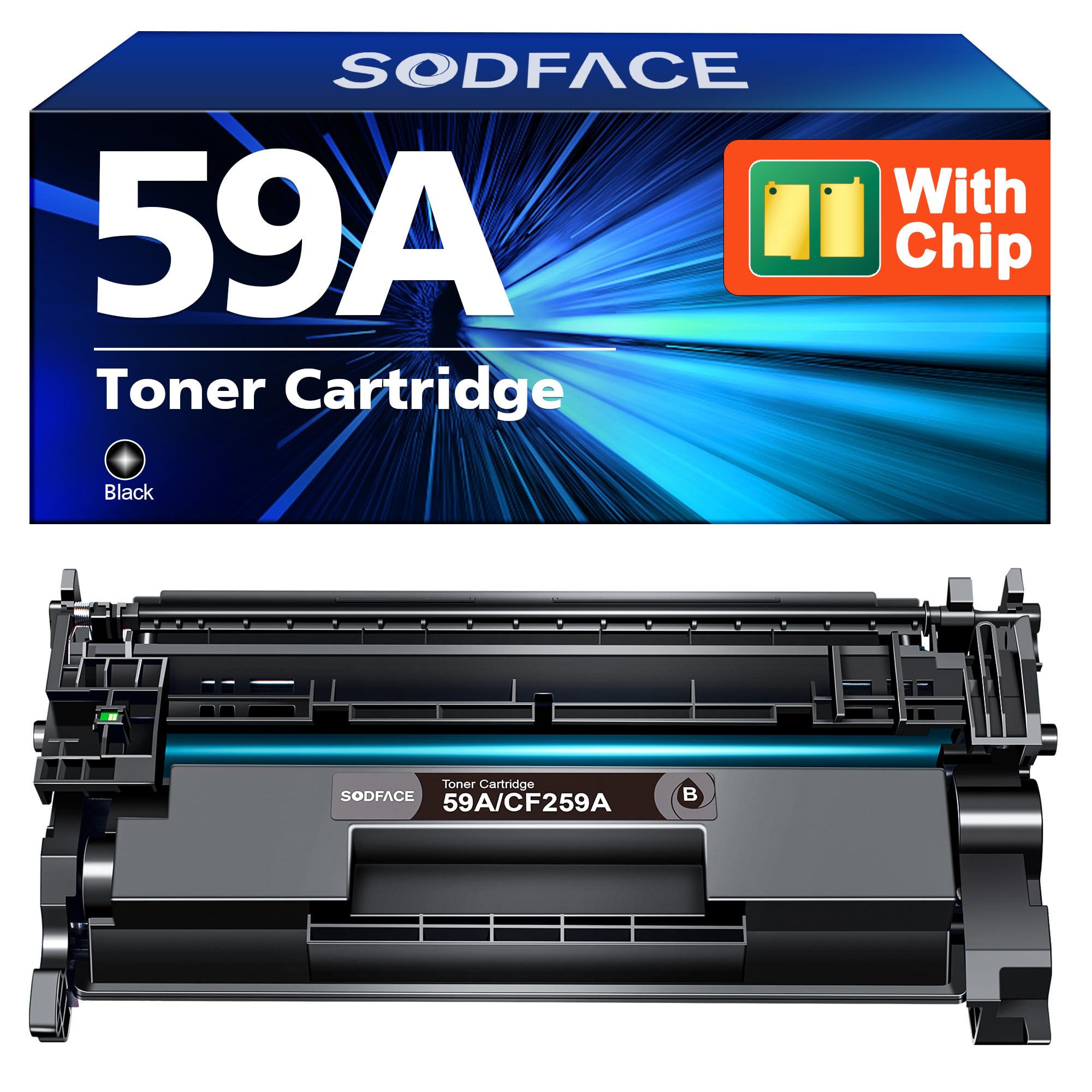 59A CF259A Mit Chip Kompatibel für HP 59A Toner Schwarz für HP 59X Cf259X für LaserJet Pro M404DN Toner MFP M428DW M404DW M404n M428FDW M428FDN M304N M304DN M428 M404 (Schwarz, 1er-Pack)