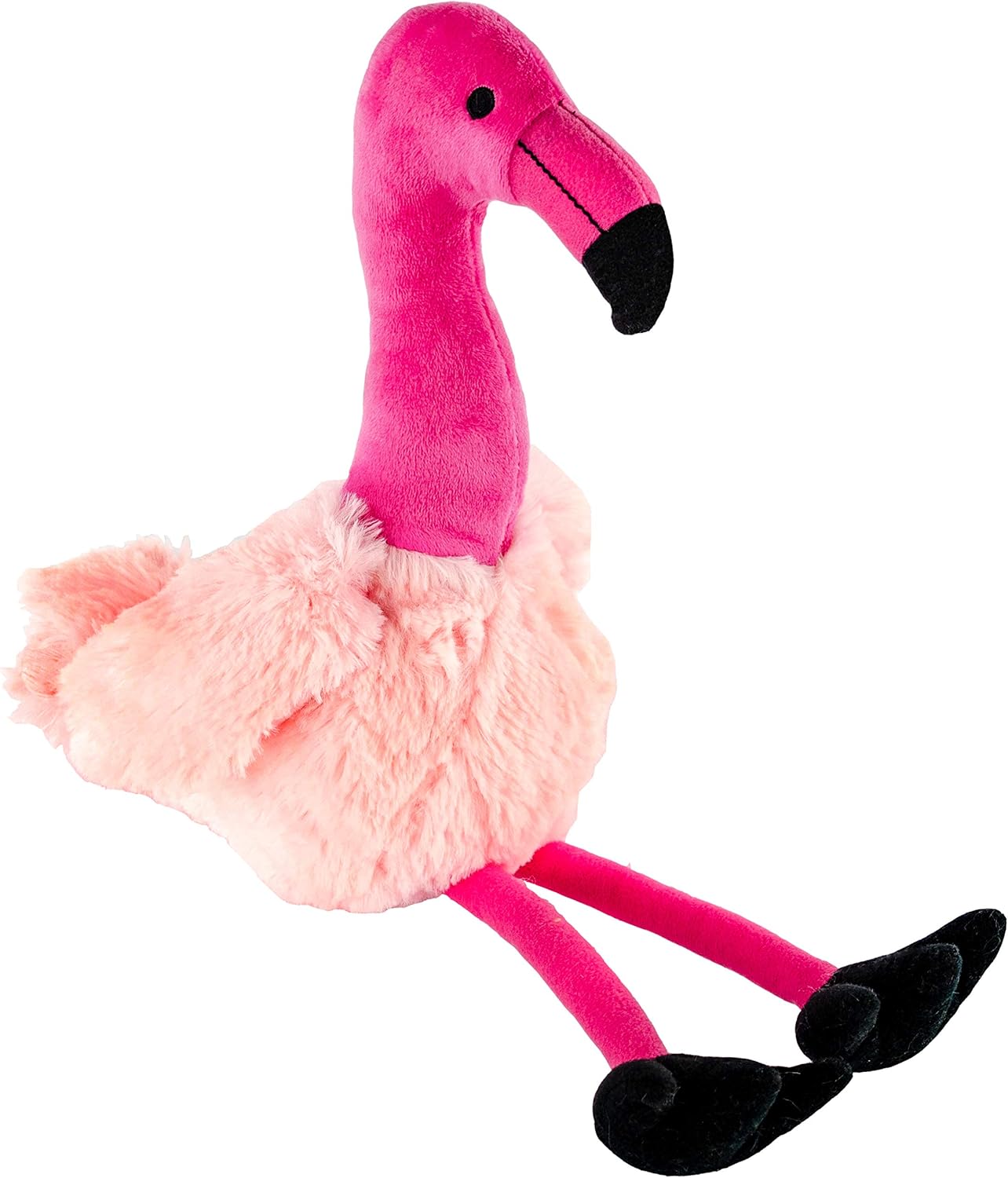 Giftable World Metropawlin Pet 10 Inch Plush Pet Toy Sitting Flamingo with Squeaker Dog Chew Toy