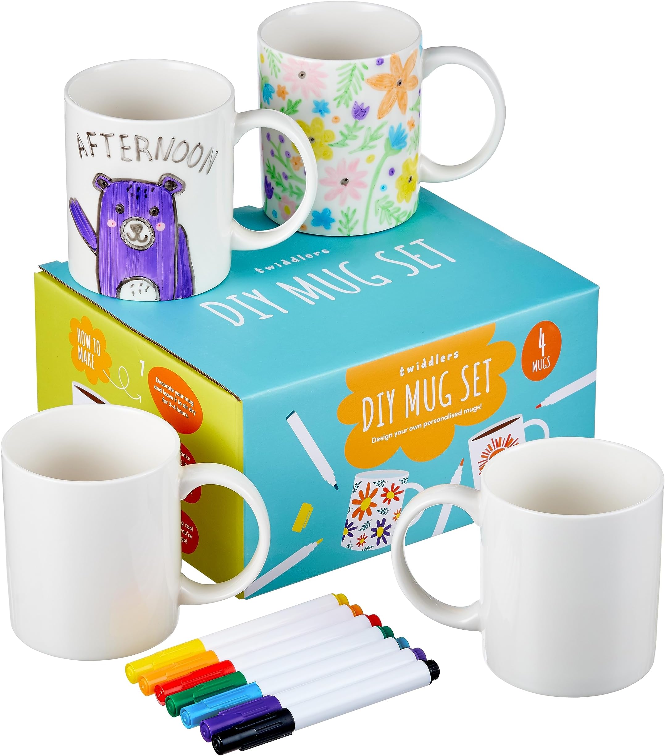 THE TWIDDLERS 20 Attrape-Soleil De Noël, Vitraux à Peindre & Décorer Avec Pinceaux, Rubans & Peinture - Cadeau, Loisirs Créatifs, Activité Créative Pour Enfants