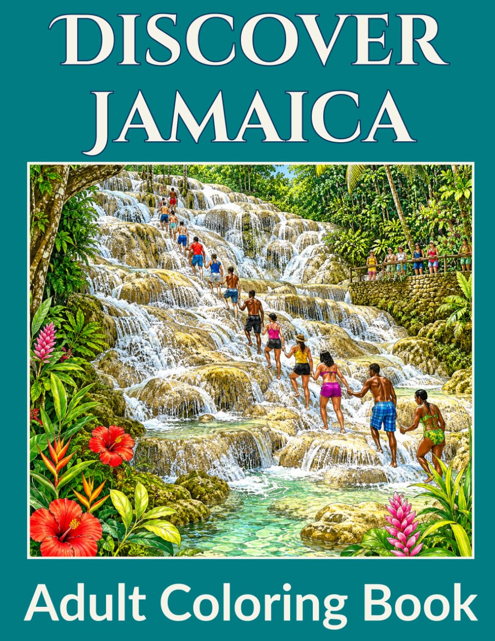 DIscover Jamaica: An Adult Coloring Book. Beautiful Scenes of Jamaican Culture, Nature, Landmarks and Island Adventures (Travel Coloring Books)