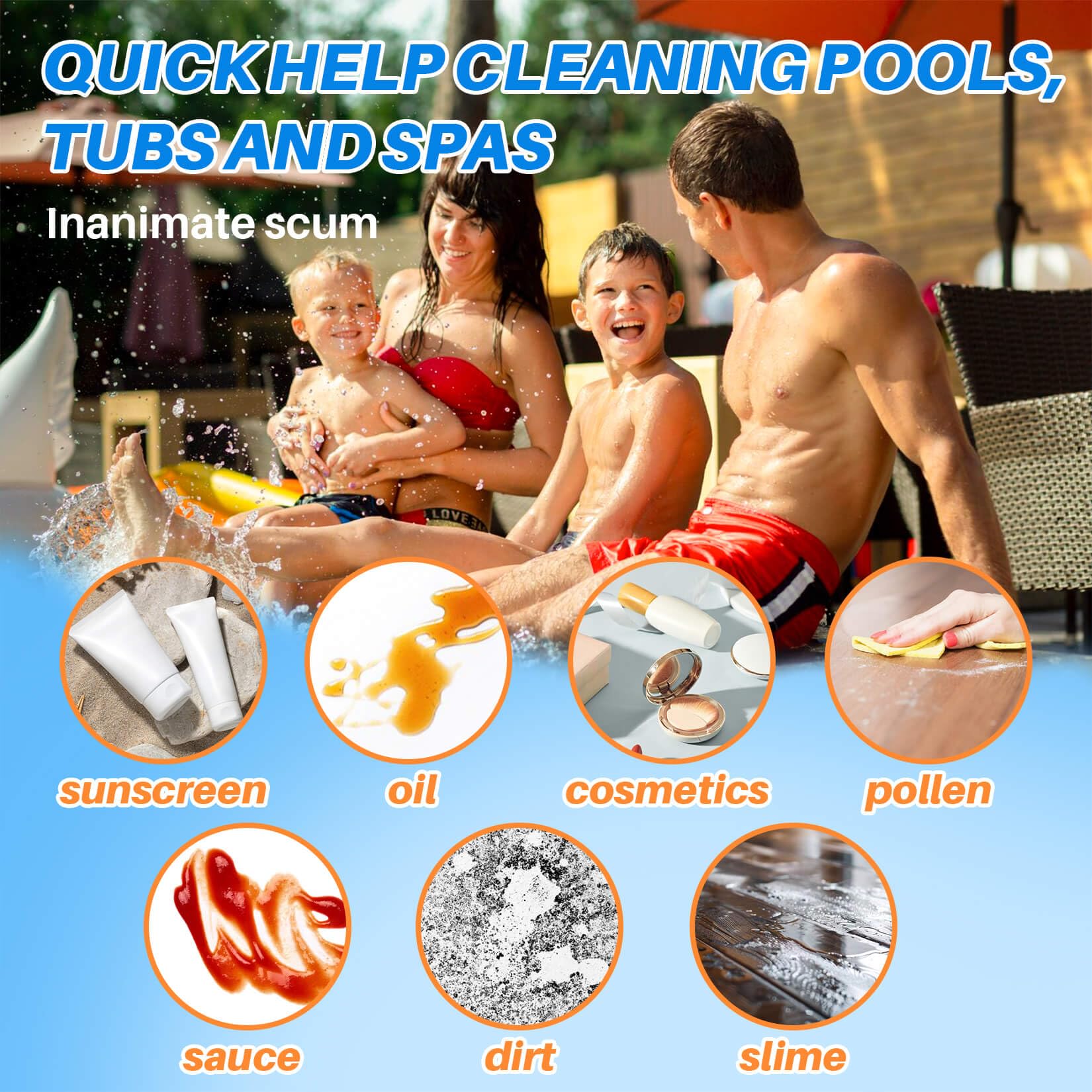 RAINFLOW Esponja absorbente de aceite para piscina