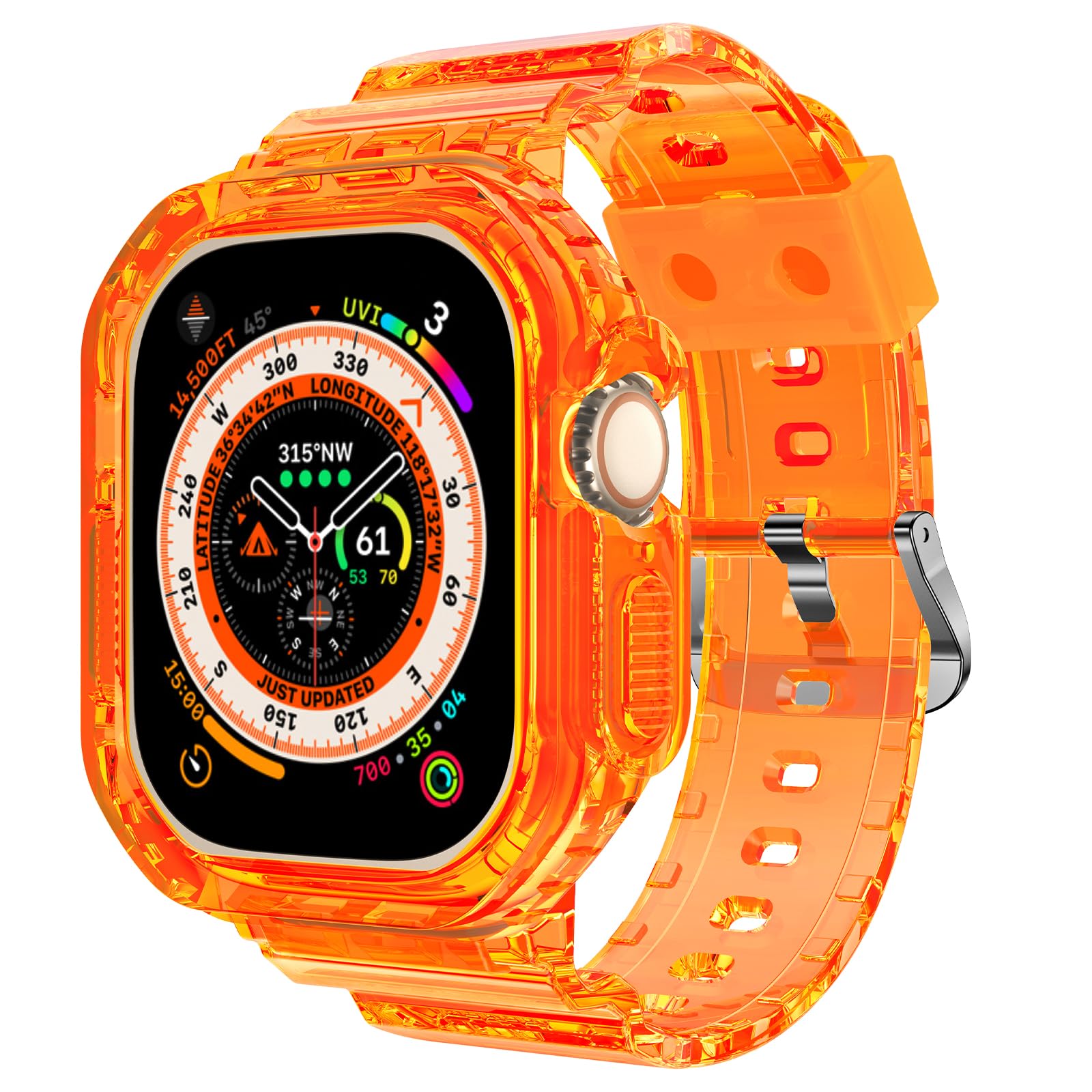 Tensea Compatible for Apple Watch Band 38mm 40mm 41mm 42mm 44mm 45mm 46mm 49mm for Women Men, Cute Soft Strap with Bumper Case, Wristband Accessories