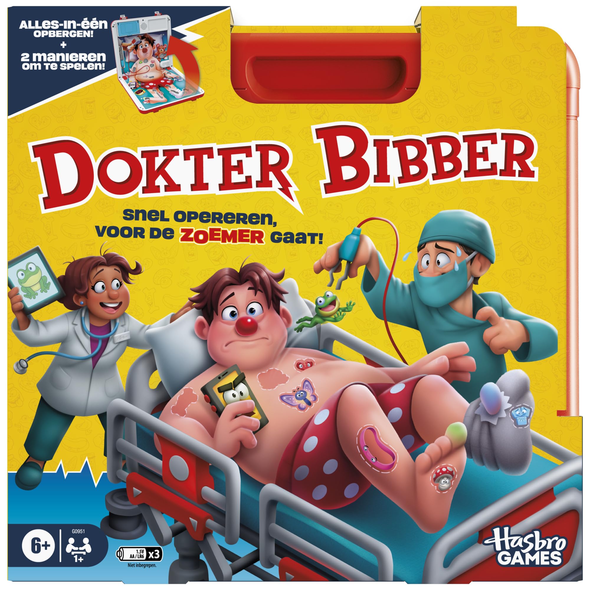 Doctor Bibber, electronic board game with all-in-one carrying case - English version