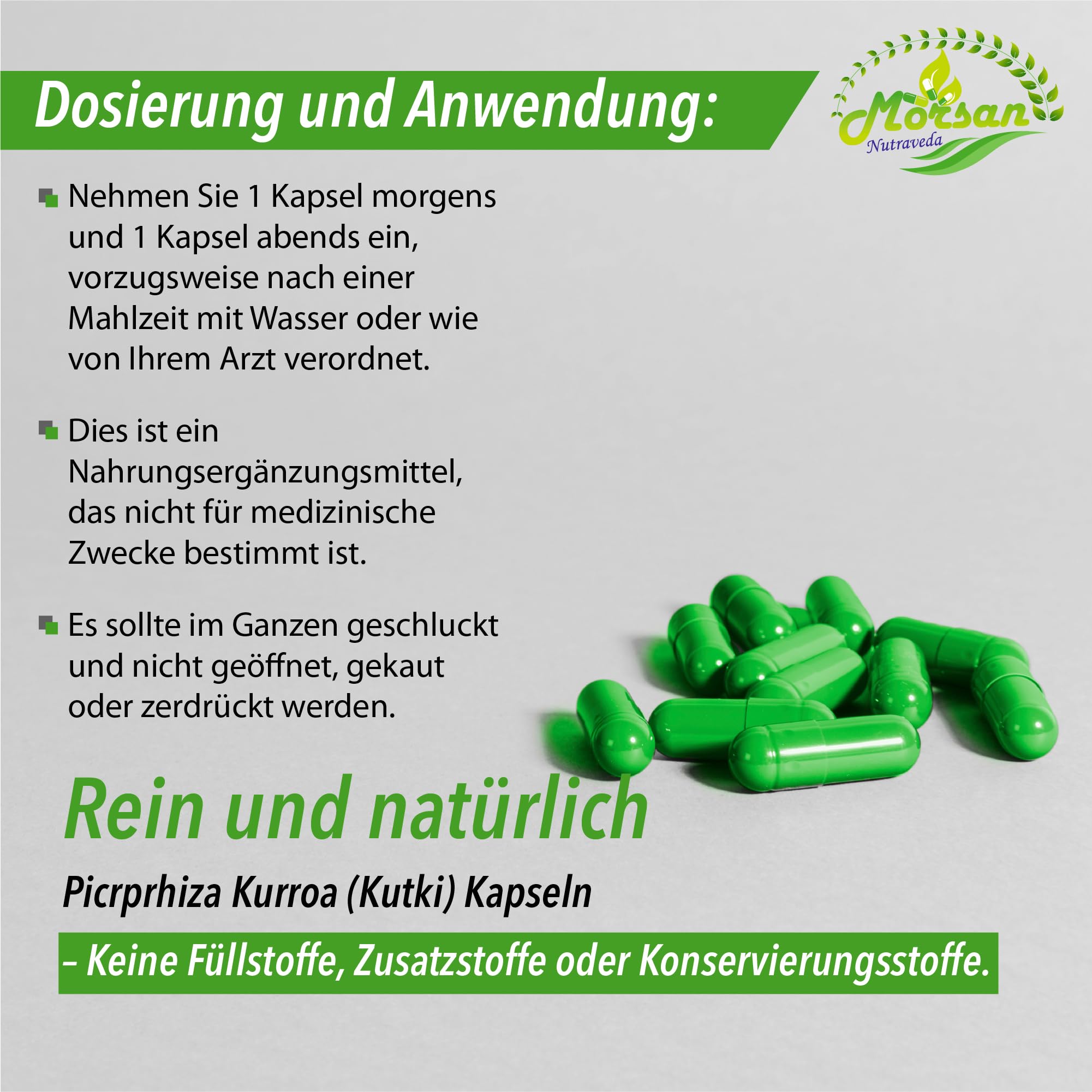 Picrorhiza Kurroa Extrakt-Kapseln für Männer und Frauen | Ayurvedische Kräuterergänzung/Heilmittel | 10:1 Stärke (2 Flasche mit 60 Kapseln)