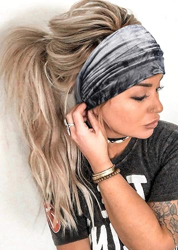 Miniatura 5 de Diadema Tobeffect para mujer, estilo bohemio, desteñido, con nudo, turbante para yoga. Diademas 4,Diademas 1,Diademas 10,Diademas 11,Diademas
