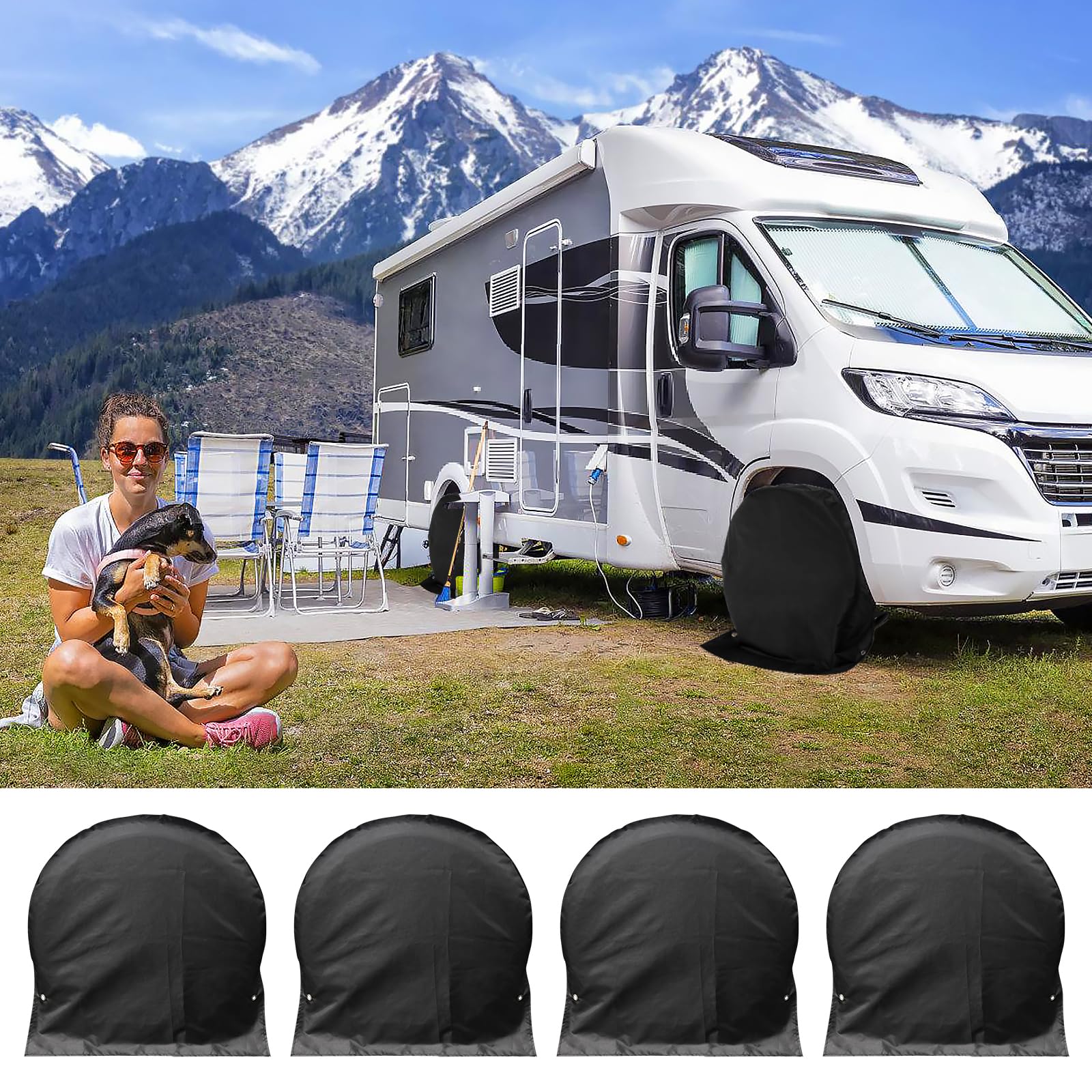 Set 4 Coperture Per Pneumatici Auto - Impermeabili, Protettive Per Sole, Pioggia E Neve - Foto 3