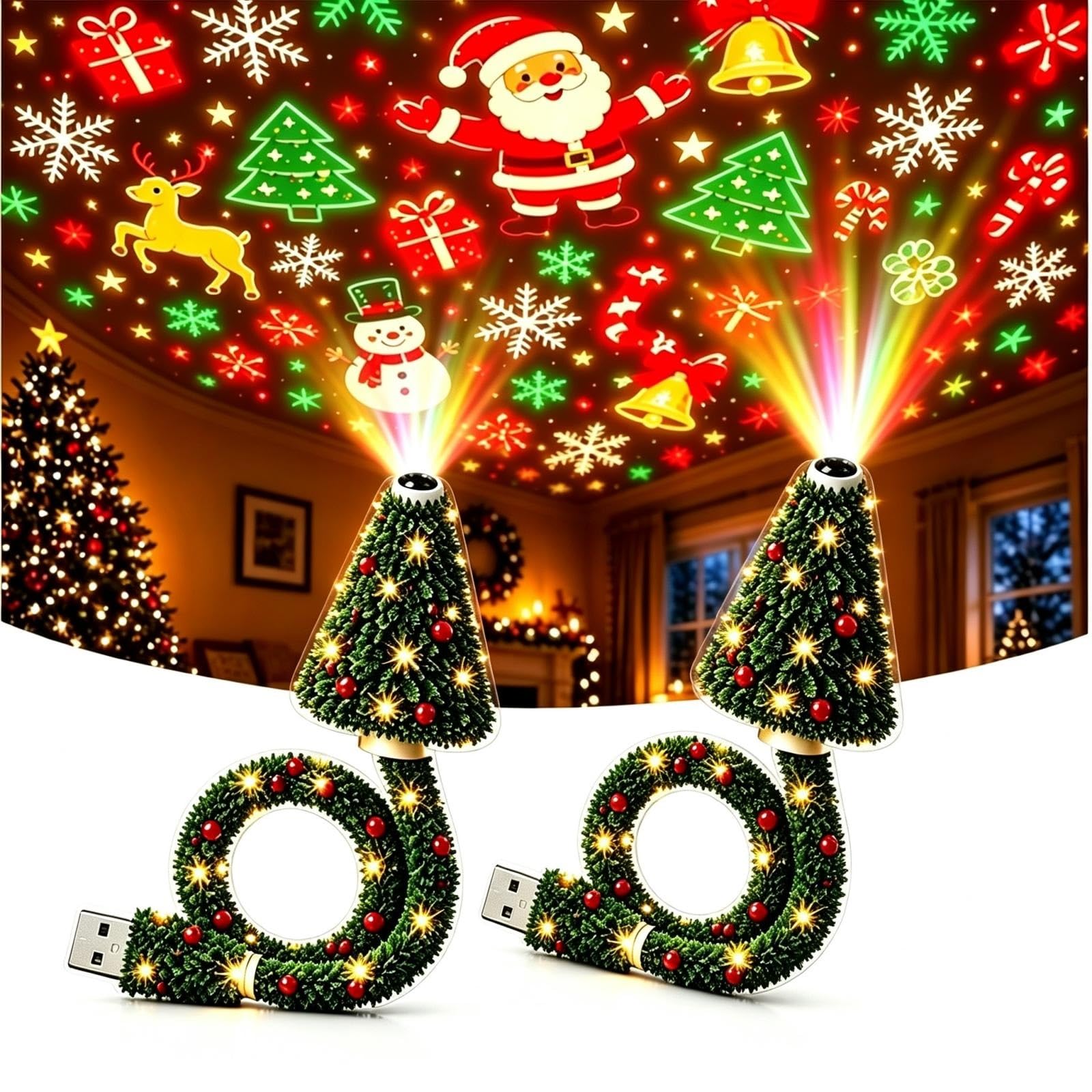 Christmas Tree Ceiling Projector (2pcs)