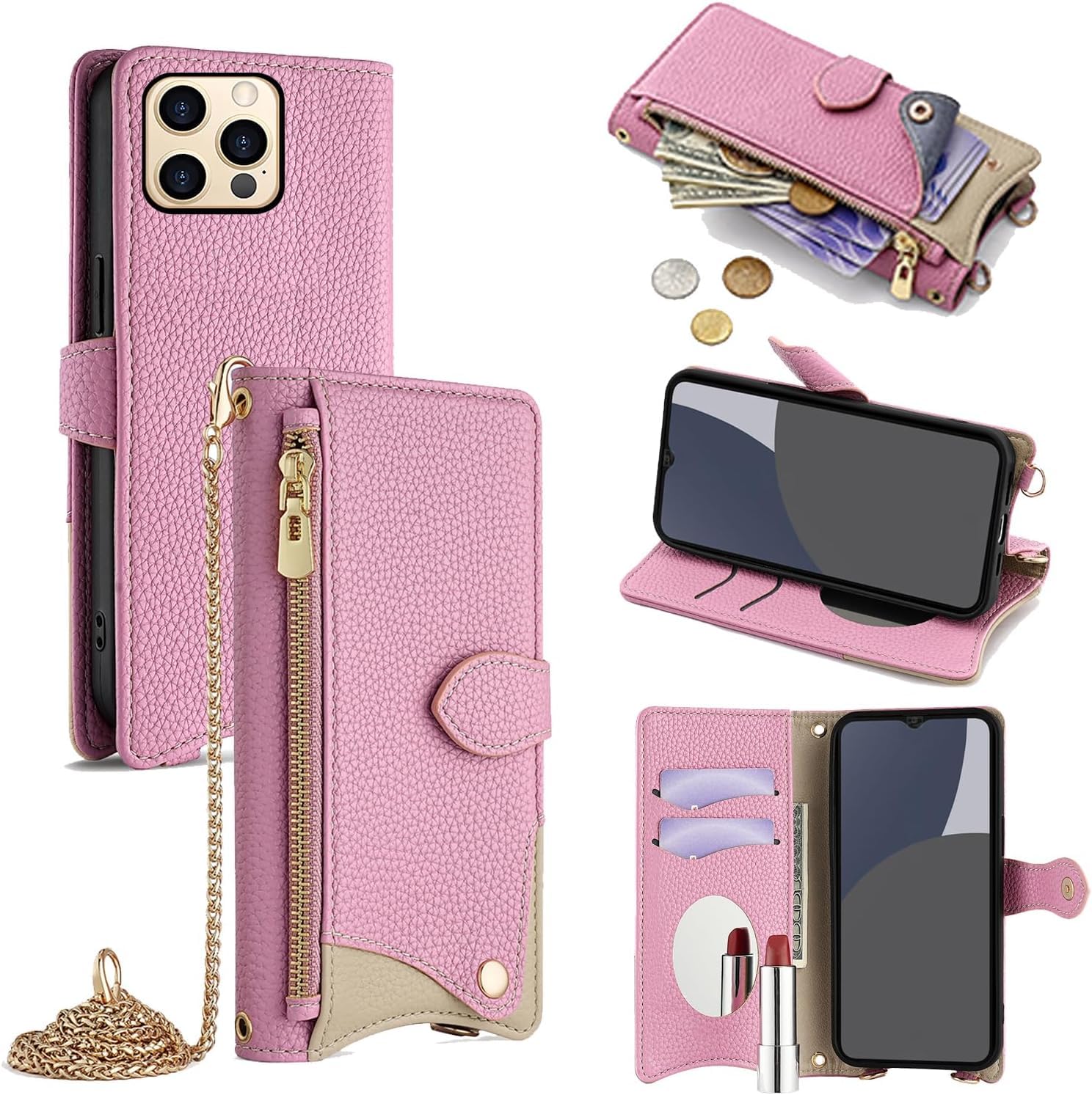 Amazon.co.jp: For iPhone 14 Pro Max ケース 手帳型 ショルダー For