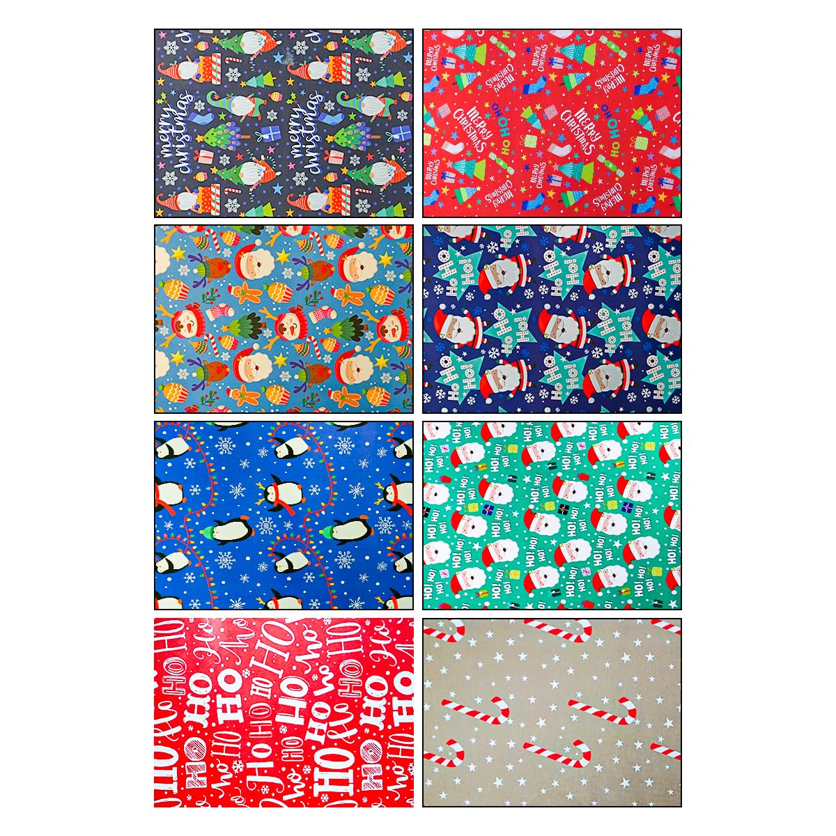 ZOPPER - Christmas Wrapping Paper Sheets 16 - Assorted 70x50cm Gift Wrap with Joyful Designs for a Merry Celebration - Perfect for Christmas, Birthday Presents, Crafts, and Decorating