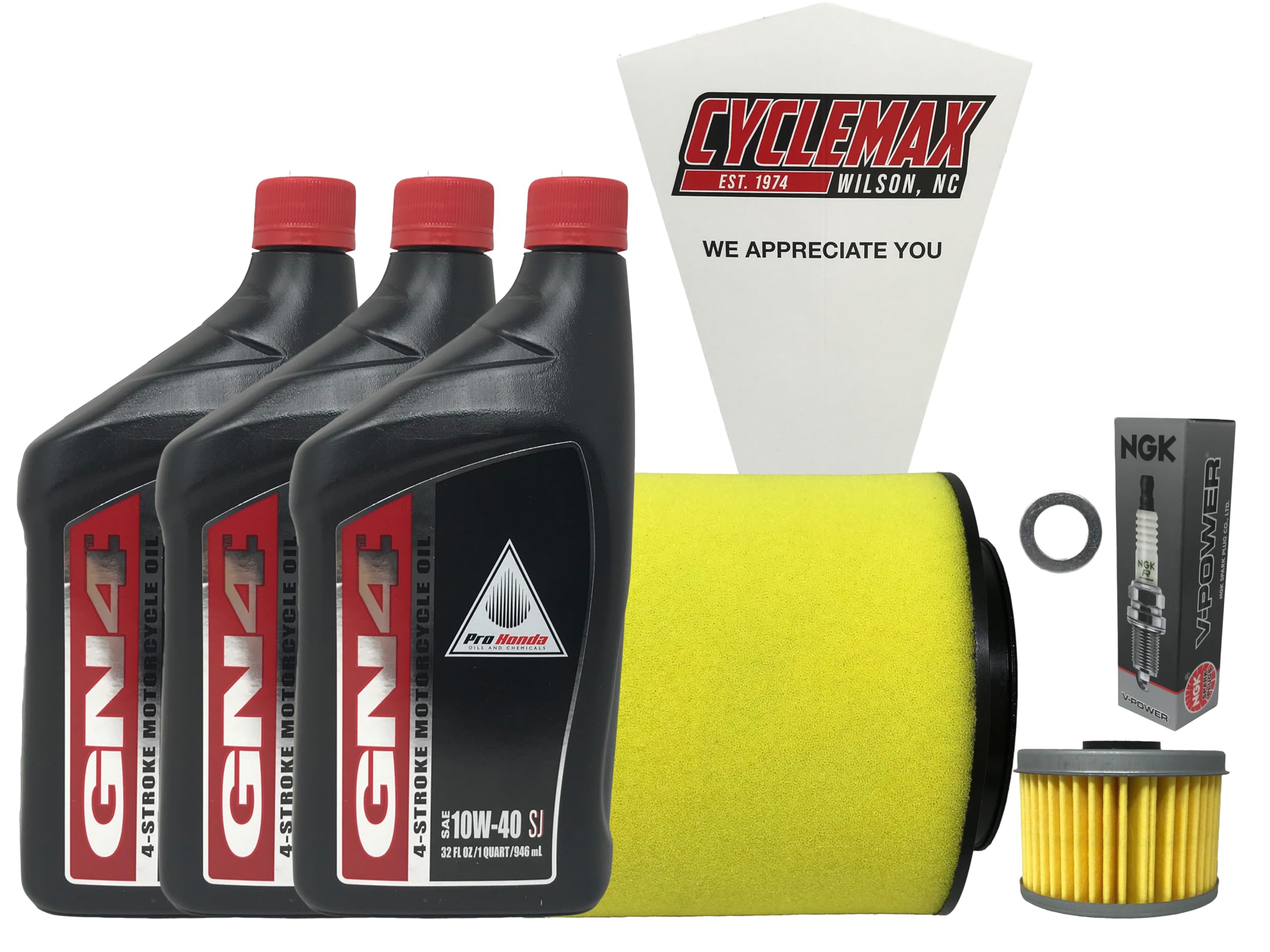 Cyclemax Tune Up Kit compatible with 2007-2013 Honda TRX 420 Rancher with Spark Plugs