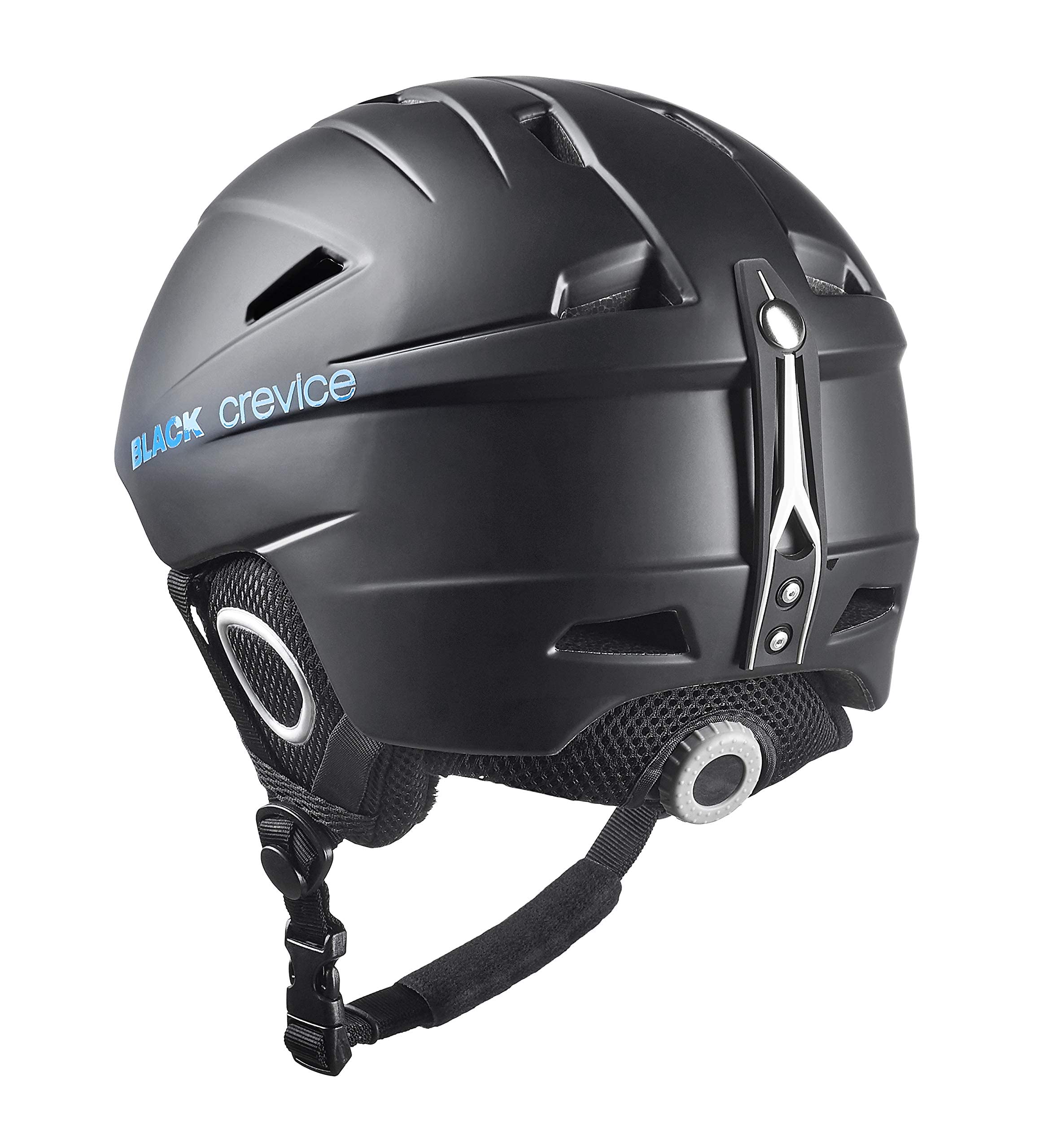 BLACK CREVICE Kitzbühel Casco da sci (Medium, Nero/Blu)