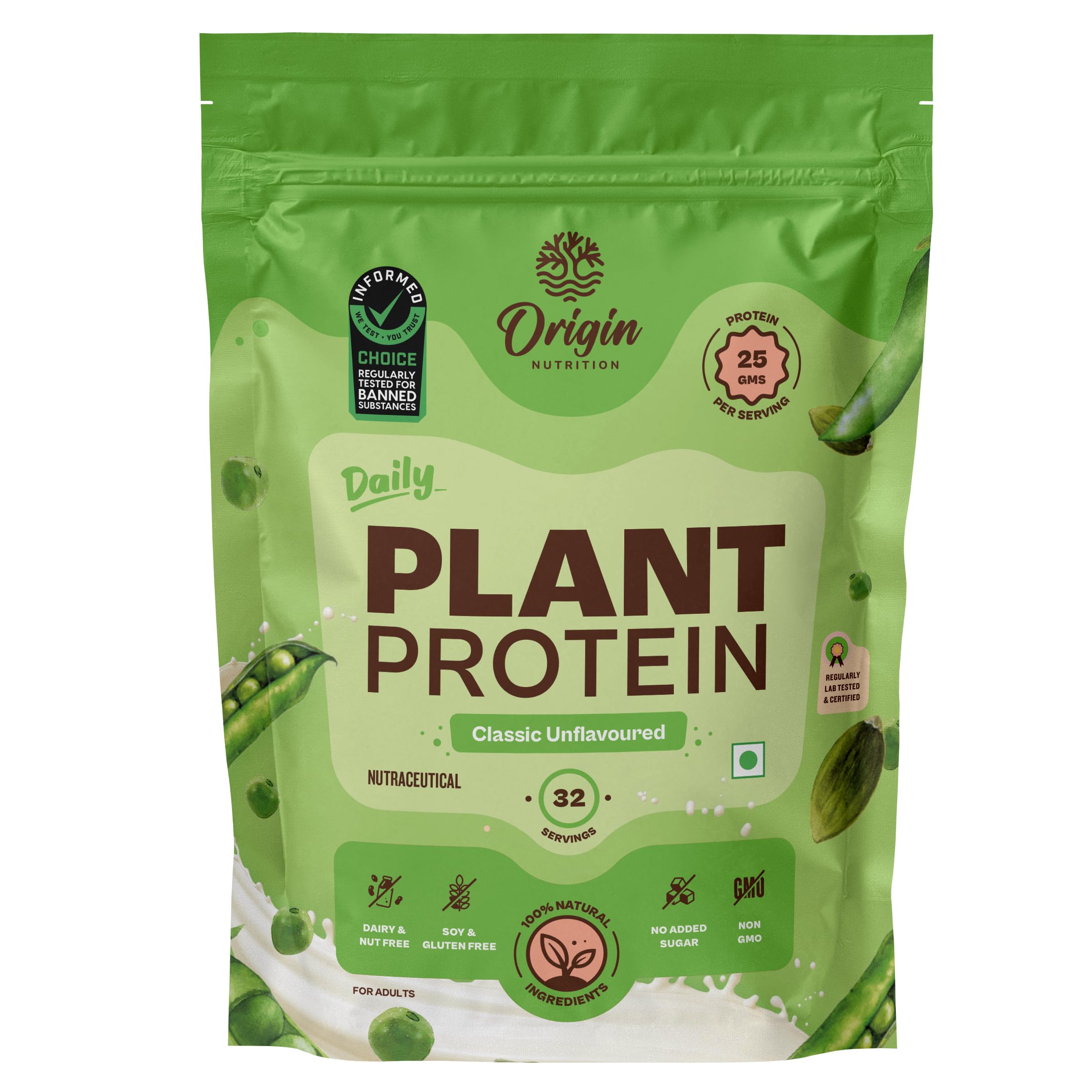 Origin Nutrition 100% Natural Plant Protein Powder (European Pea Protein Isolate & Pumpkin Seed Protein) Easy to Digest Unflavoured with 25g Plant Based Protein,1Kg (B08X1T9THR) Amazon Price History, Amazon Price Tracker