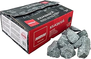 Original Harvia Saunasteine 20Kg finnische Diabas Dampfstein Aufgusssteine für Outdoor Holzofen Elektroofen Saunaofen