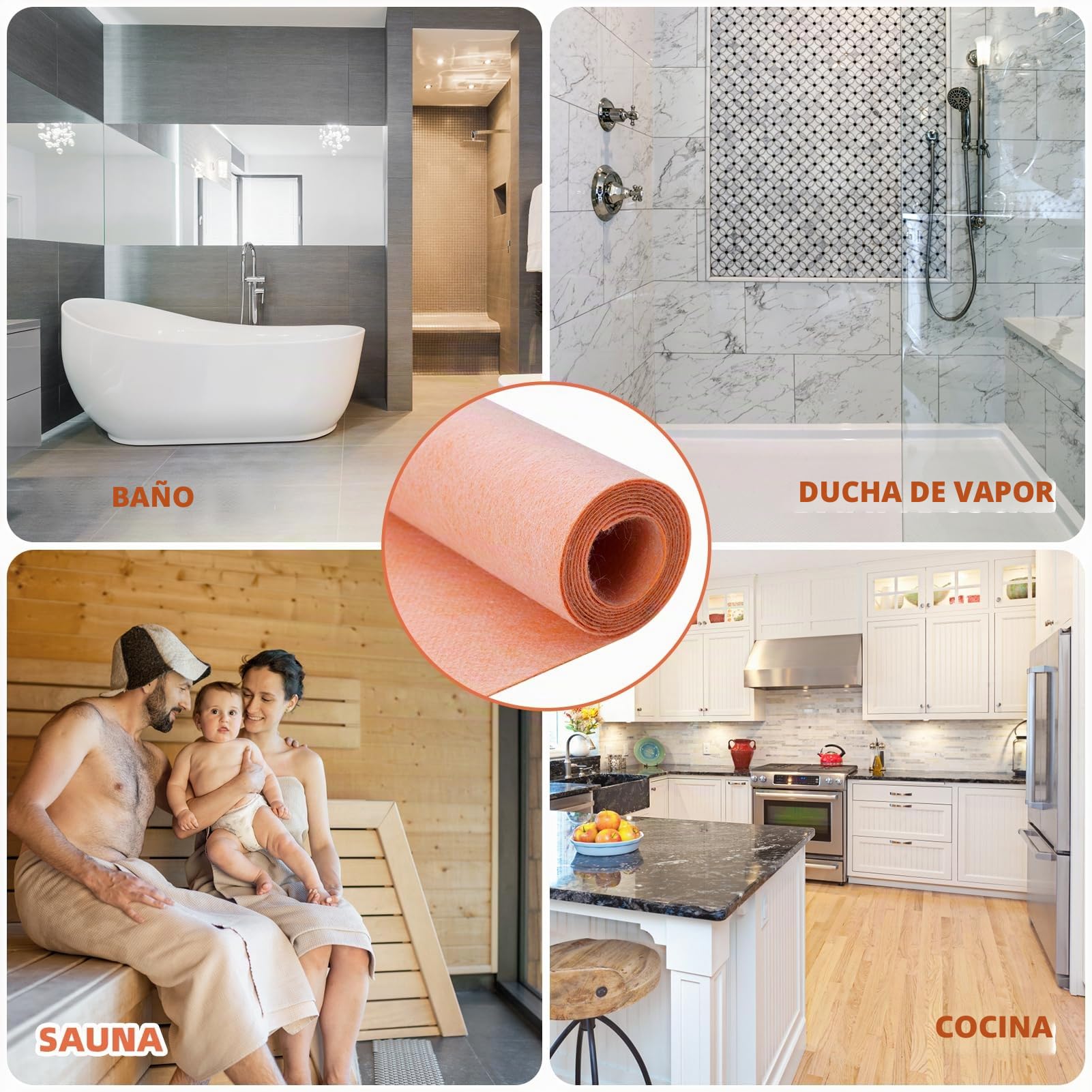 1 * 30M Cinta de sellado para ducha, Premium cinta impermeable, cinta sellante para ducha, impermeabilización para zonas húmedas para baño, ducha, terrazas, película impermeable para baño, balcón
