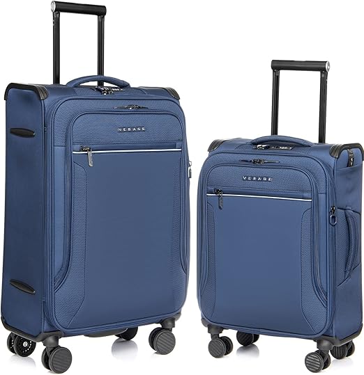 VERAGE Toledo 2 Pieces Luggage Sets, Softside Expandable Spinner Wheel Suitcase with