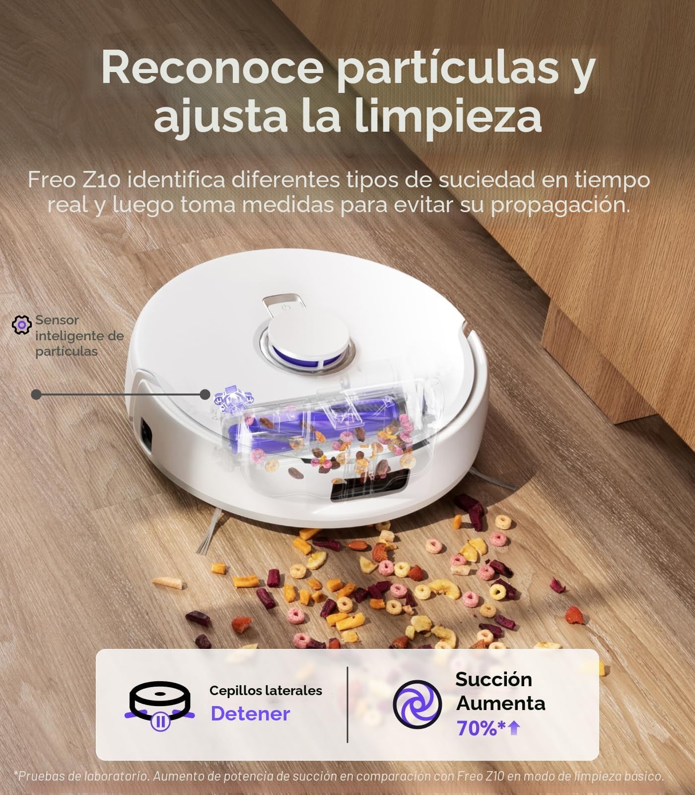NARWAL Freo Z10 Robot Aspirador y Fregasuelos Autolimpiante, Anti-Enredos, 15.000 Pa, Lavado 75°C, Auto-Secado/Vaciado, Mopp Extensible, Evita Obstáculos, para Pelo Mascotas