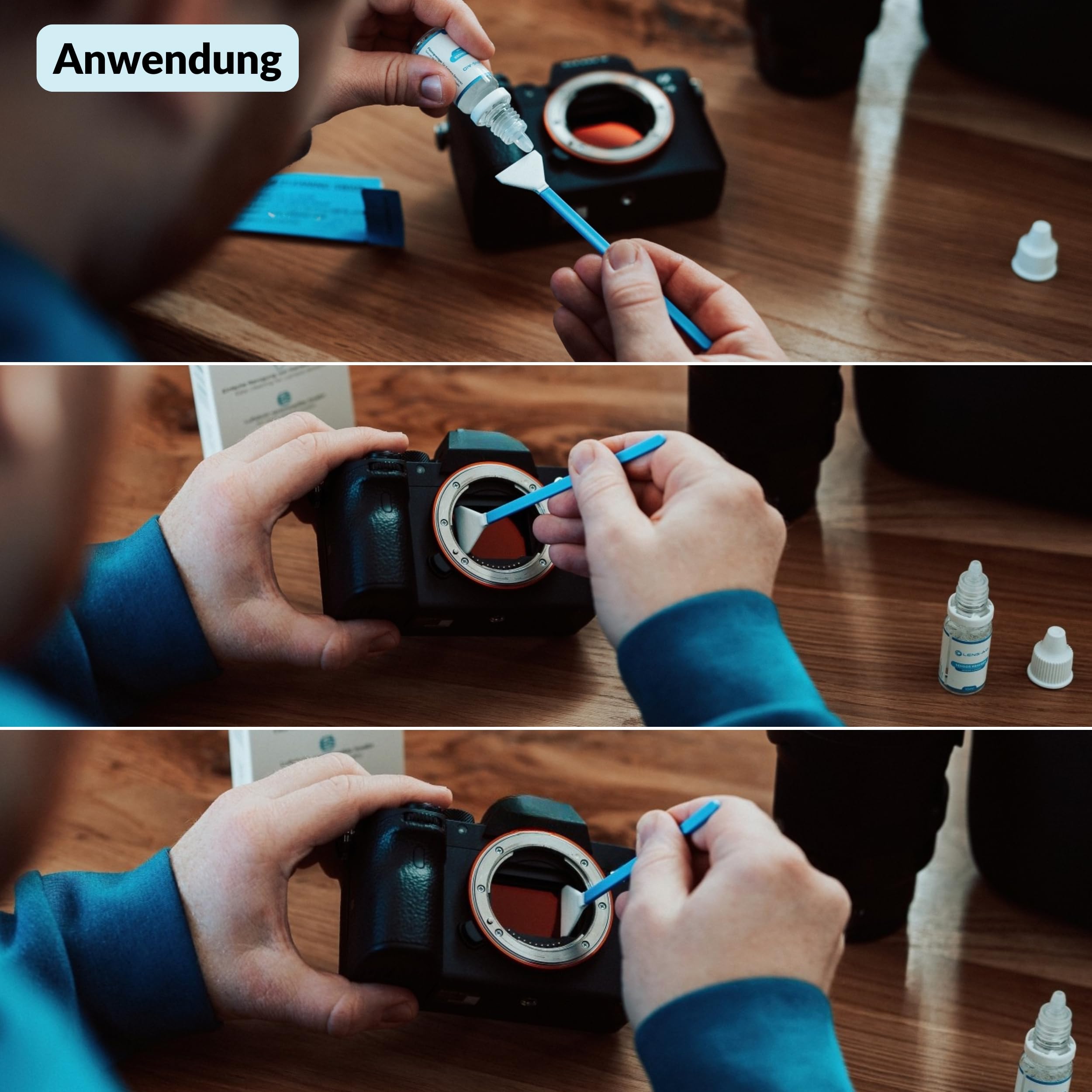 Lens-Aid Sensor Cleaning Swabs zur Reinigung von MFT Kamera Sensoren: 12x Mikrofaser Cleaning Swab 12 mm einzeln verpackt