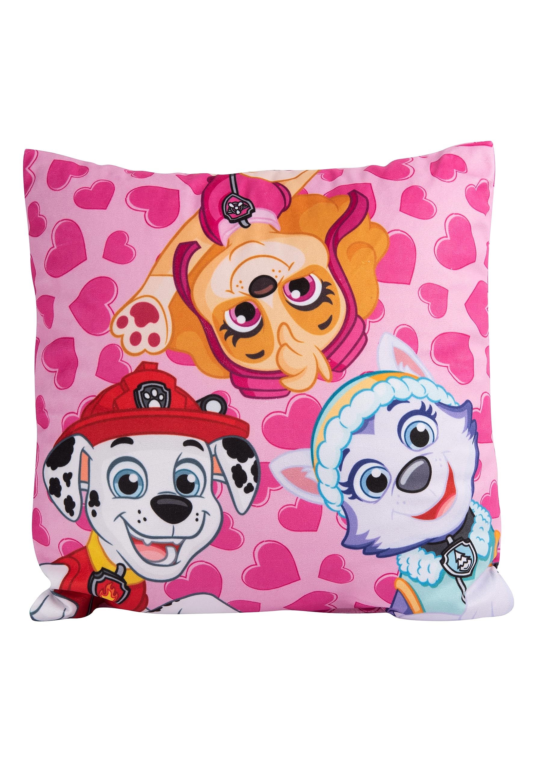 United Labels Girls Pink Paw Petrol Cushion - 'S Time - Decorative Cushion Pillow 30 X 30 Cm