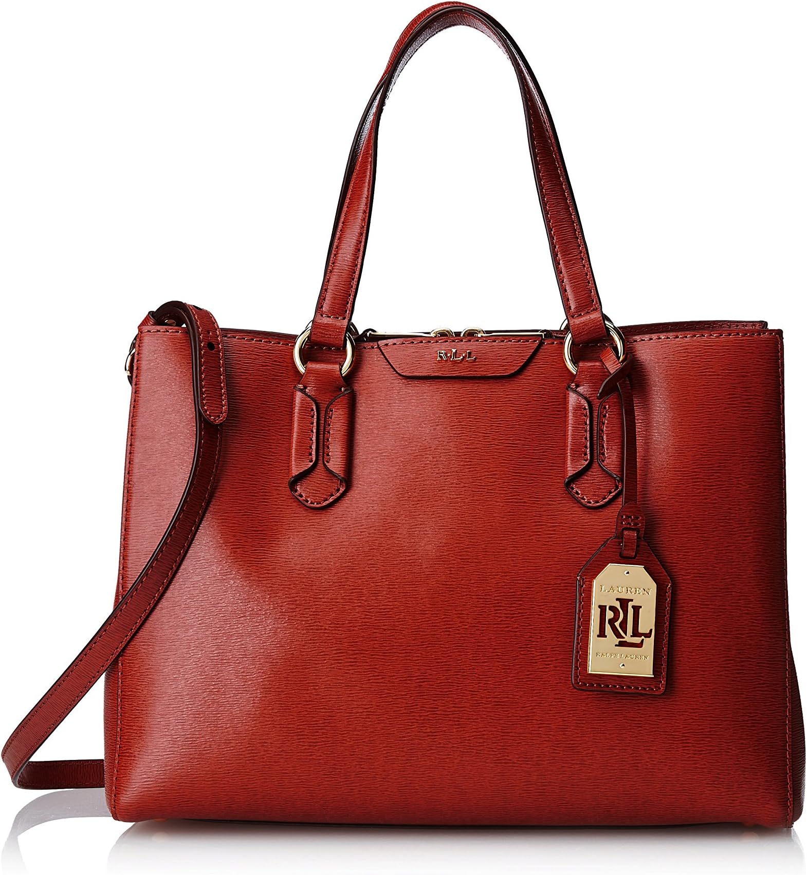 Lauren Ralph Lauren Tate Center Zip Satchel (Red)