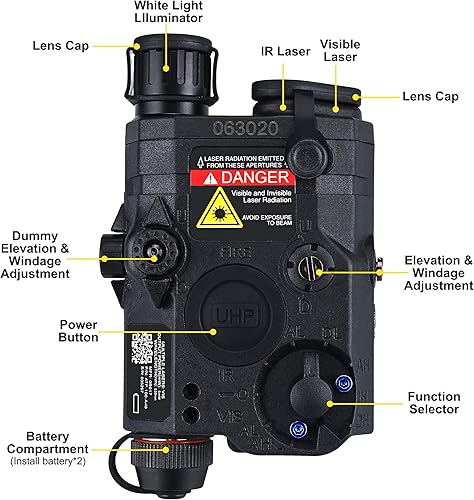 Miniatura 2 de ActionUnion Airsoft PEQ 15 IR Laser PEQ Box Linterna blanca + mira láser verde con versión de actualización IR caja de batería para AEG GBB CQB