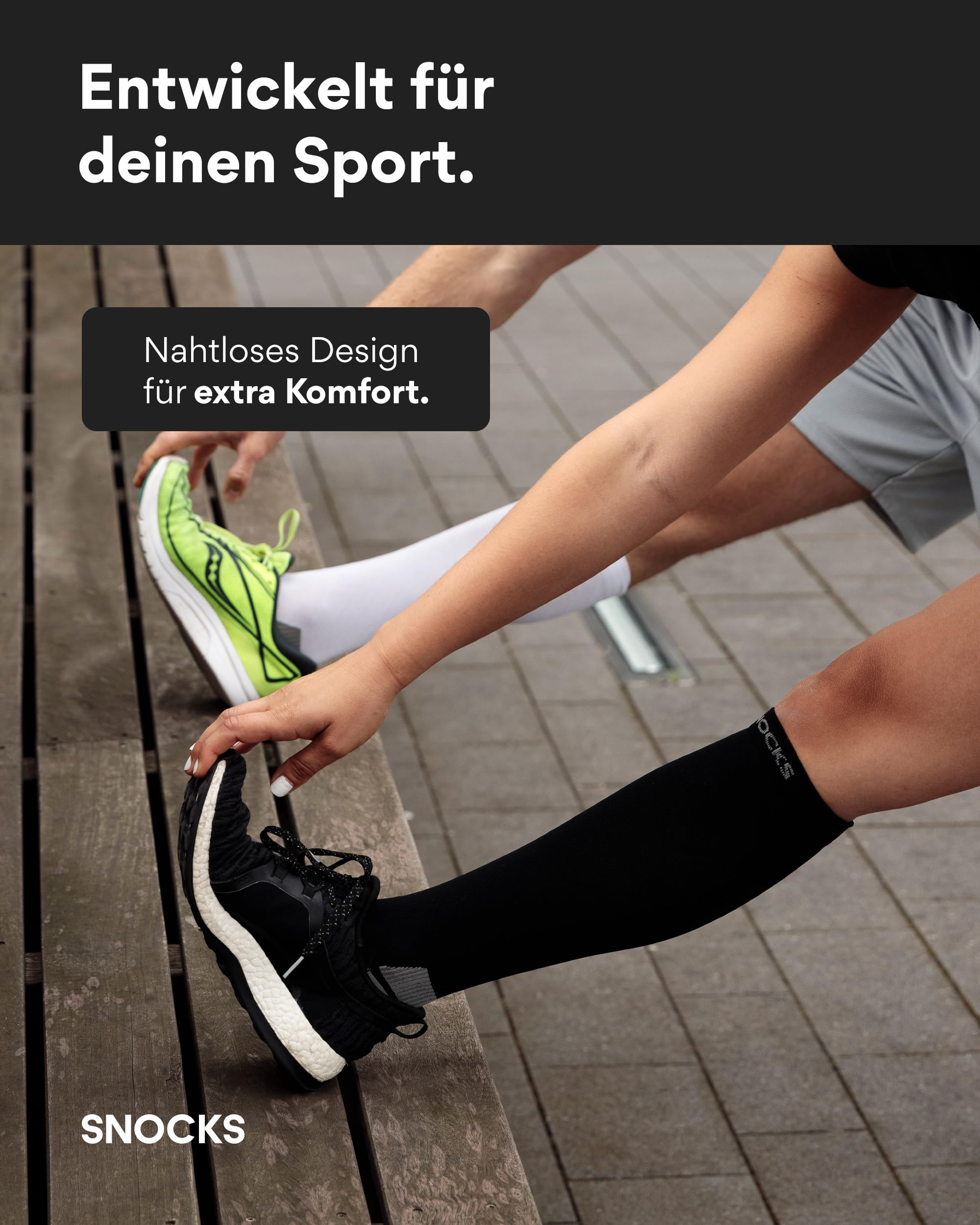 Snocks Kompression Socken - Verbesserte Performance - Kompressionsstrümpfe Damen Herren - Idealer Begleiter beim Laufen, Radfahren oder Flugreisen