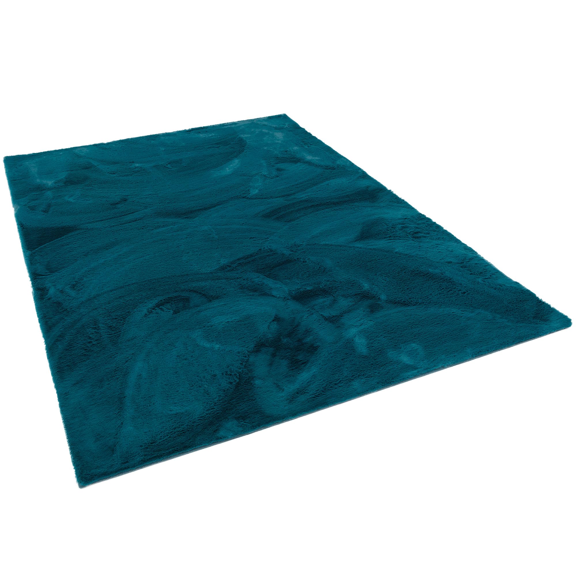 Pergamon Plush - Tapis de Luxe en Fourrure synthétique Super Doux - Pétrole