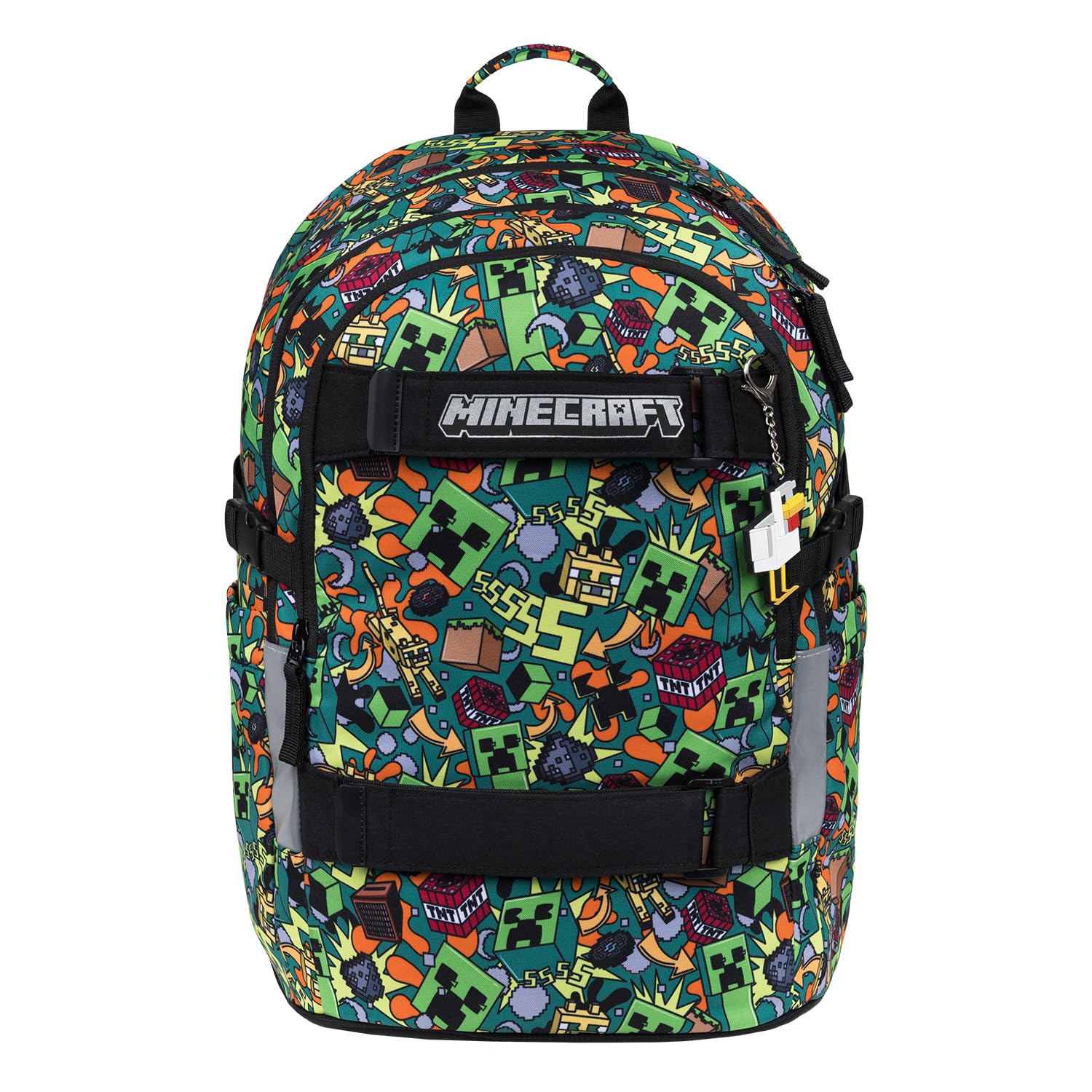 Baagl - Zaino per la scuola, per bambini, ragazzi e ragazze, skateboard, con scomparto per computer portatile e cintura sul petto, per scuola, scuola secondaria, scuola media