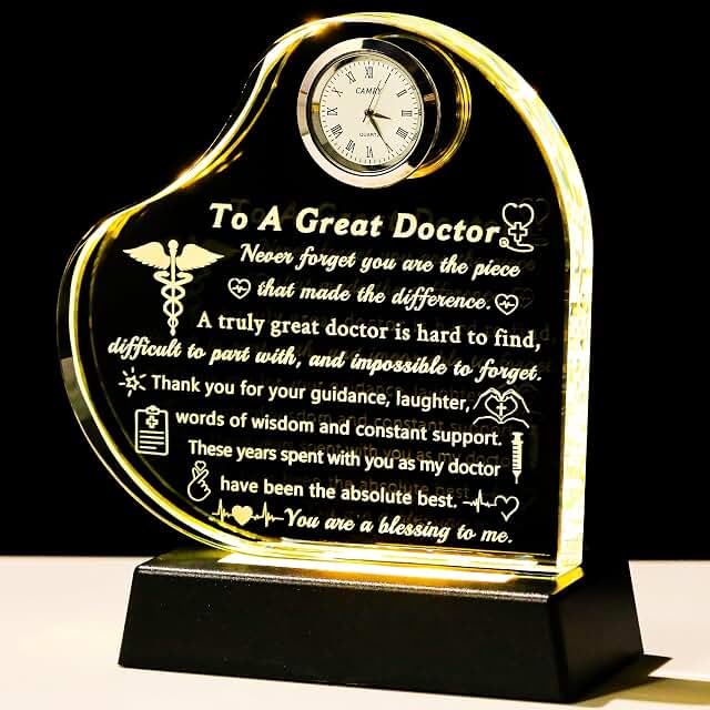 YWHL Doctor Appreciation Gift Crystal Heart