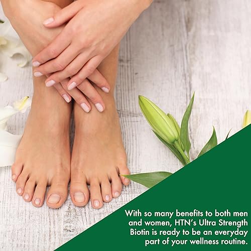 Miniatura 5 de Health Thru Nutrition Biotin 10,000mcg Vegan 100 Cápsulas | Vitamina B7 | Cabello y piel, soporte de uñas y producción de queratina | Sin OMG, sin