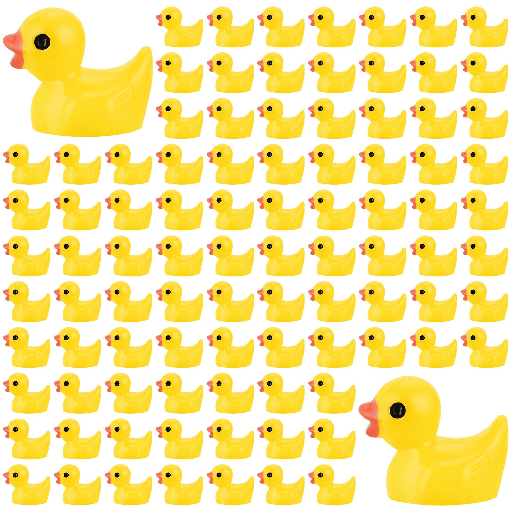 Rclxl 240Pcs Yellow Mini Resin Ducks - dollhouse accessories | Mubboo