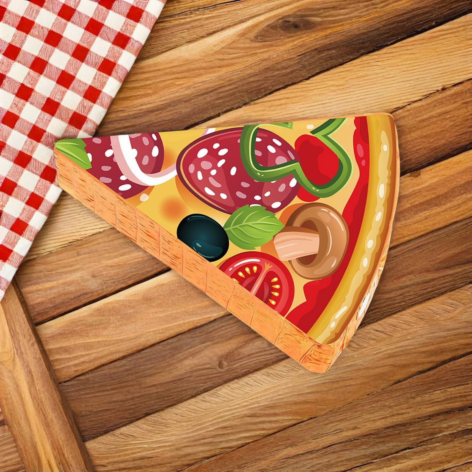Piñata Tema Cibo con Fette di Pizza Completo per Feste di Compleanno con Benda e Bastoncino Decorazione Durevole per Feste di Compleanno di Cartone