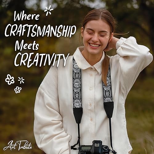 Miniatura 8 de Art Tribute Camera Strap for All DSLR and Mirrorless Cameras. Photographers Strap Neck, Shoulder & Crossbody Camera Strap