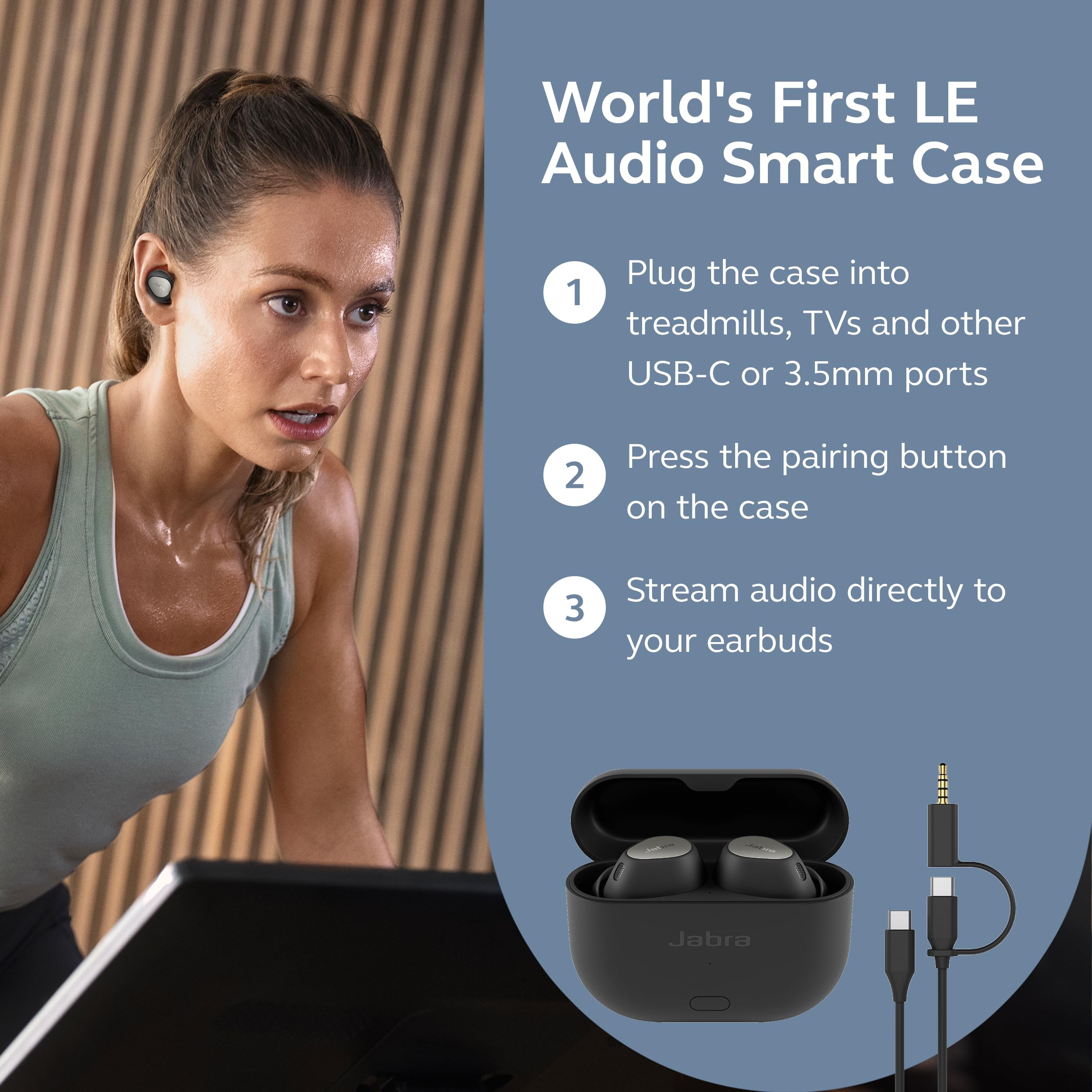 Jabra Elite 10 Gen 2 wireless earbuds with Dolby Atmos.