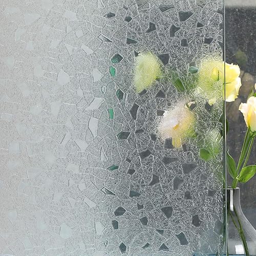 Privacy Window Films, Decorative Window Tint Static Cling Glass Treatment (Rainbow Effect with Sunlight) for Home Security,Decoration, Heat Control, UV Prevention,35In. by 78.7In.