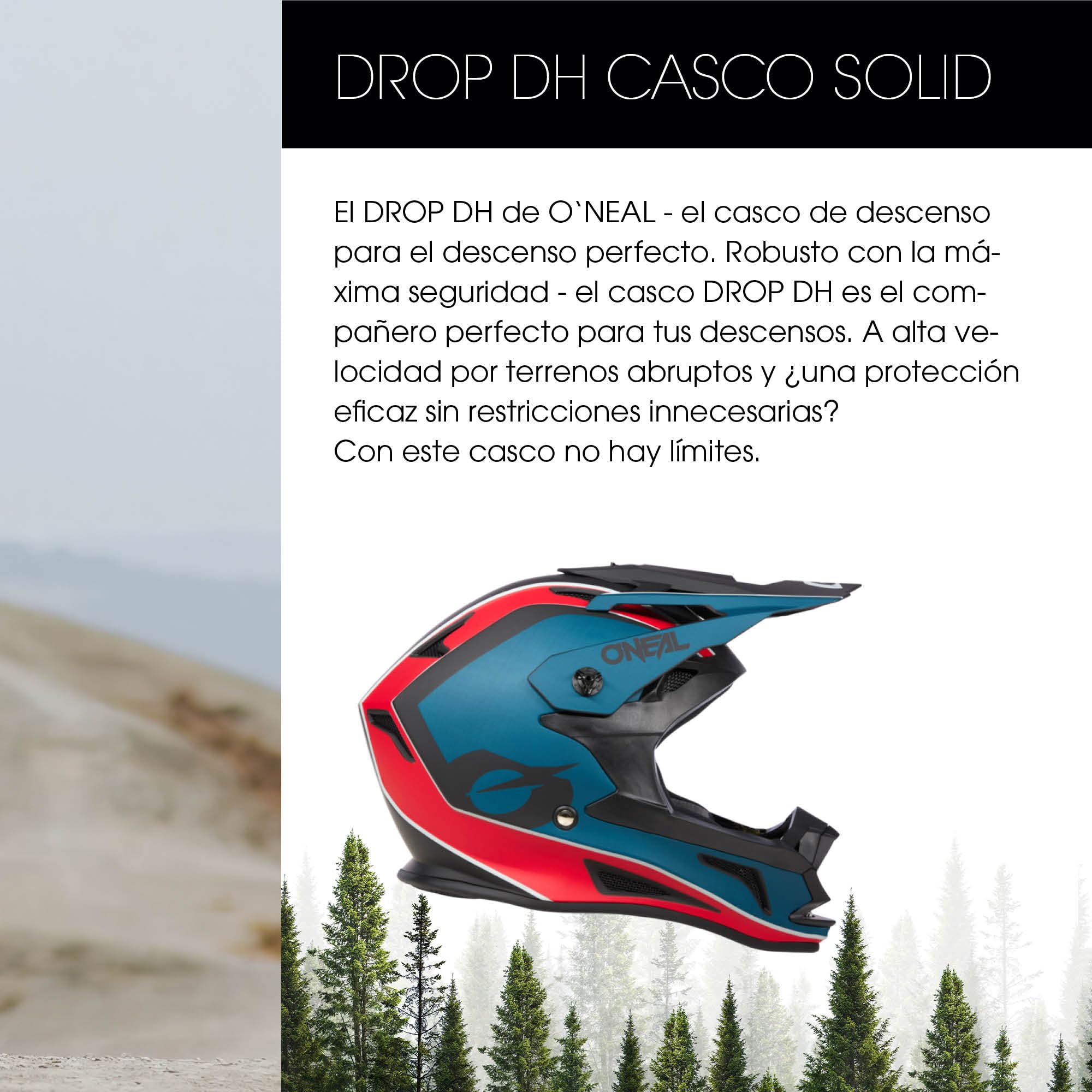 O'NEAL | Casco MTB Downhill | Norma de Seguridad EN1078, Aberturas de ventilación para refrigeración, Carcasa Exterior ABS | Casco DH Drop | Adulto