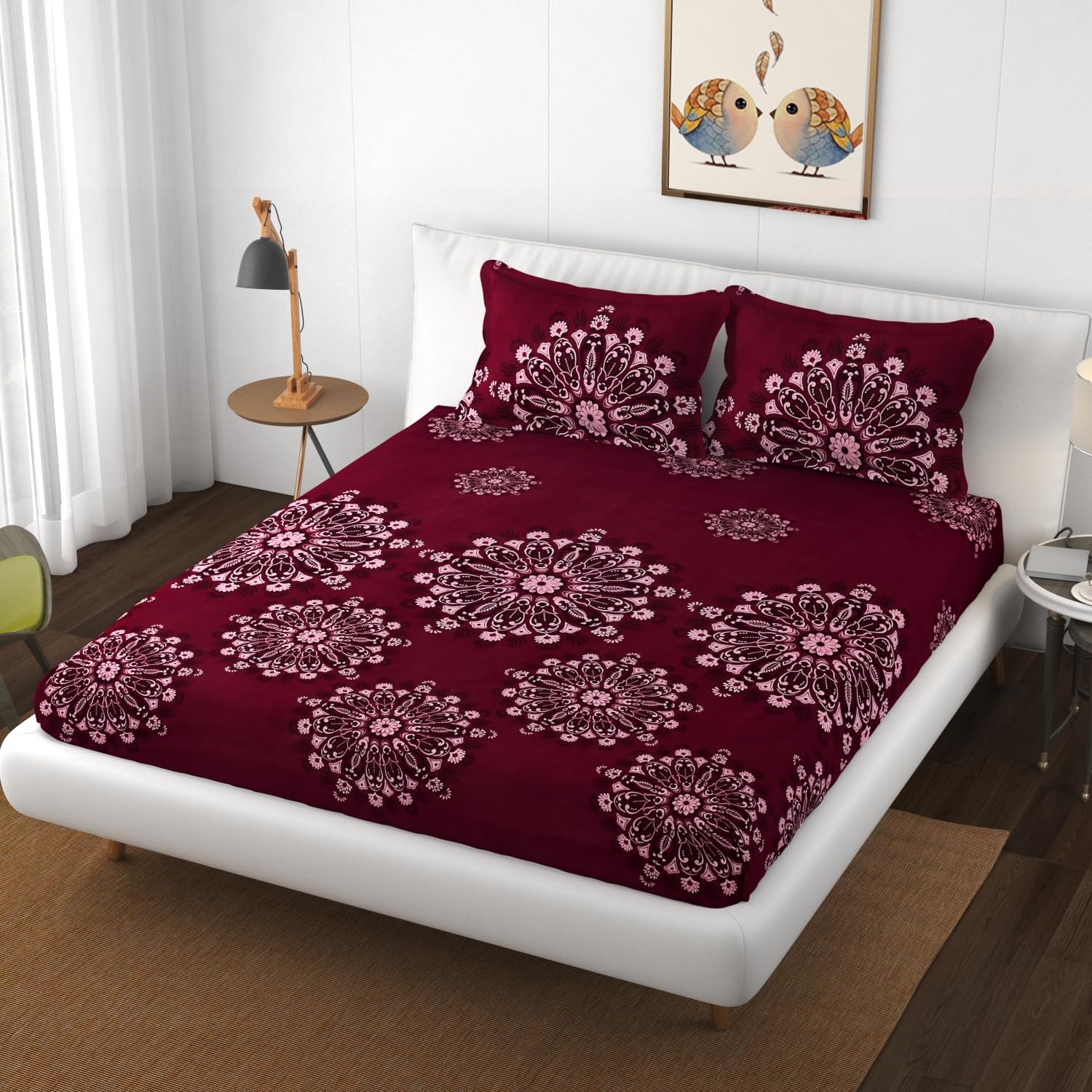 IVAAN INDIA All Around Elastic Fitted Printed King Size Cotton Double BEDSHEET with 2 Large Pillow Covers ::Mattress of 8INCHES::Size 72 X 78 X 8 (Pack of 1 MULTICOLOUR11) (B0DF5CVVSW) Amazon Price History, Amazon Price Tracker