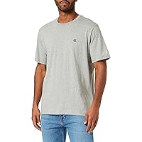 Champion Legacy Basics - S-S Crewneck T-Shirt, Grigio Melange Chiaro