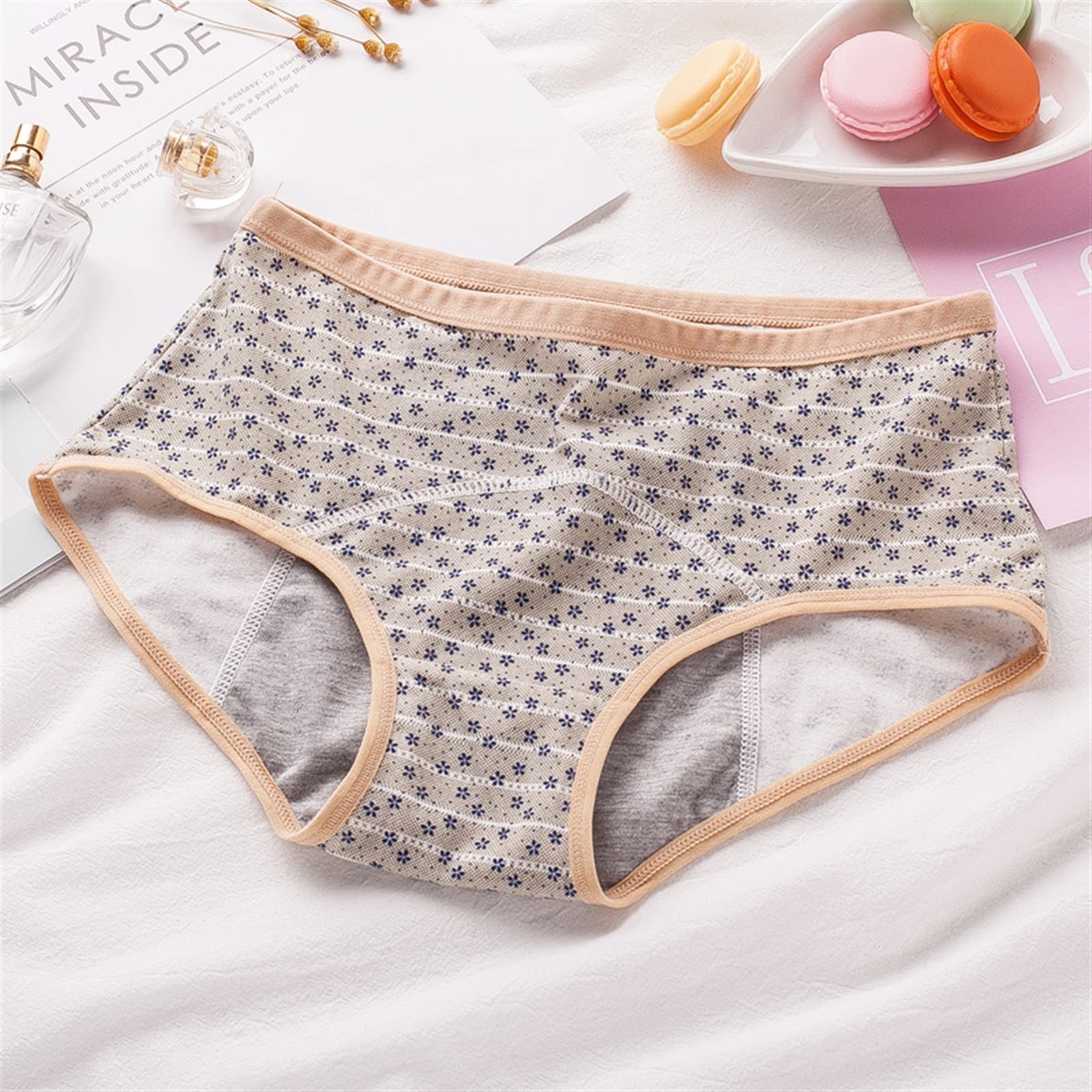 Höschen Bikini Slip 6 teile/los Monatszeit Unterwäsche Frauen Cartoon Höschen Sexy Damen Kontinuität Sanitär Physiologische Unterwäsche Beweis