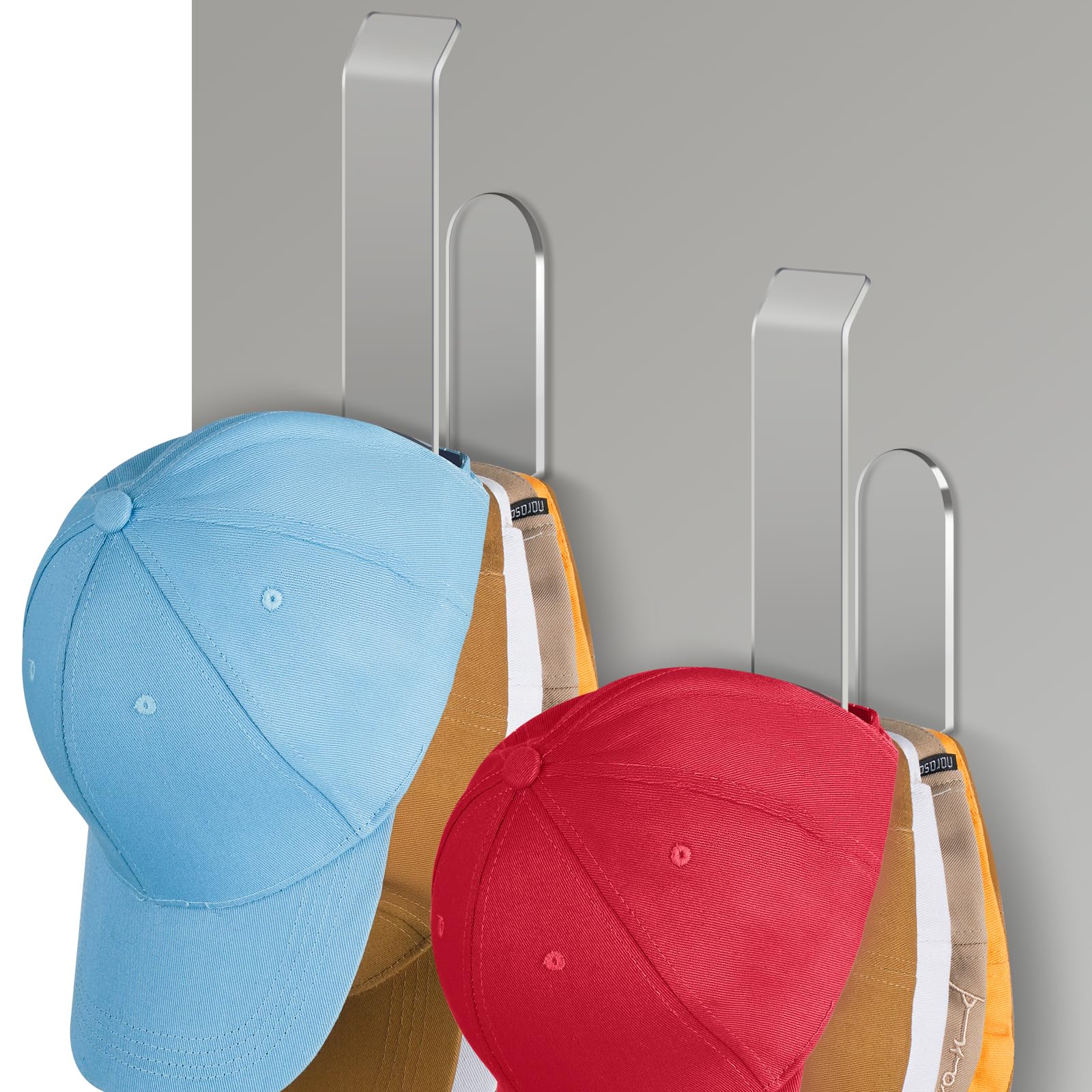 Photo 1 of NiHome Hat Organizer for Baseball Caps, Clear Acrylic Hat Rack, No-Drill