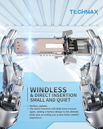 Miniatura 2 de TECHMAX Bombilla LED H13, bombilla LED 9008, 12000 lúmenes, brillante, 6500 K, inserción directa sin viento, reemplazo halógeno Plug and Play,