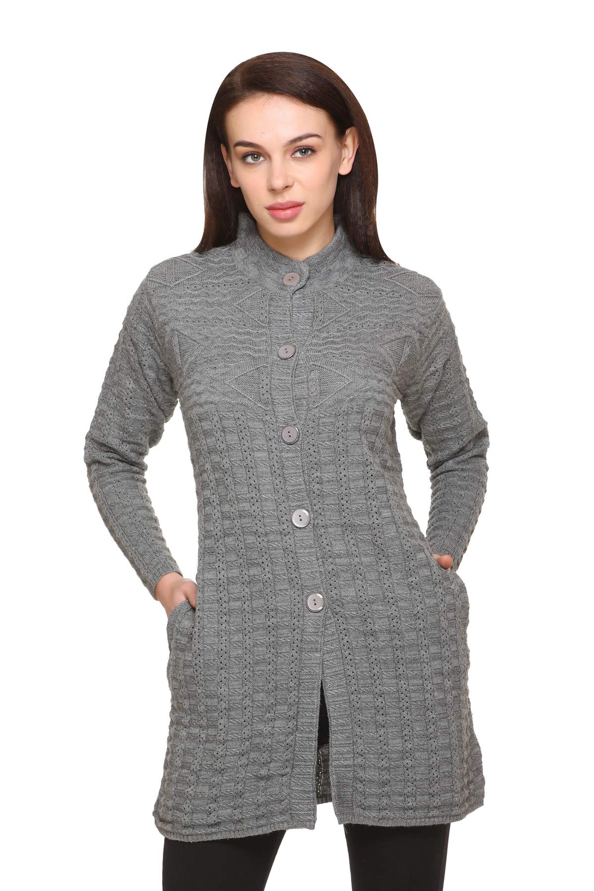 montrex Women Winter Long Sweater Women Stylish Winter Wear Woolen Long Coat for Women Ladies Girls-picture-12