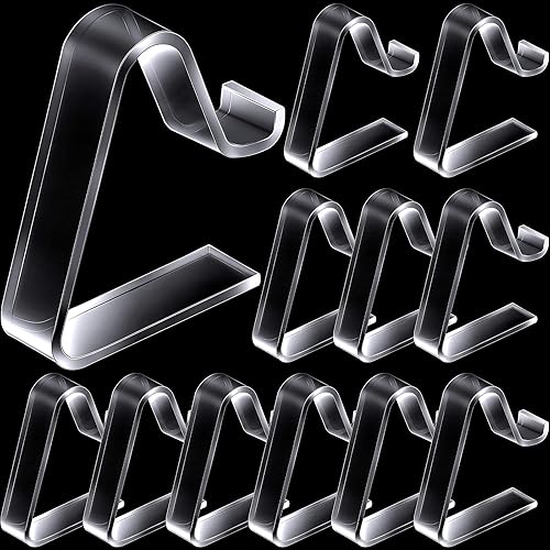 Patelai Clips transparentes para mantel mejorados, clips de plástico para mantel de mesa, soporte para mantel de Navidad, hogar, boda, fiesta,