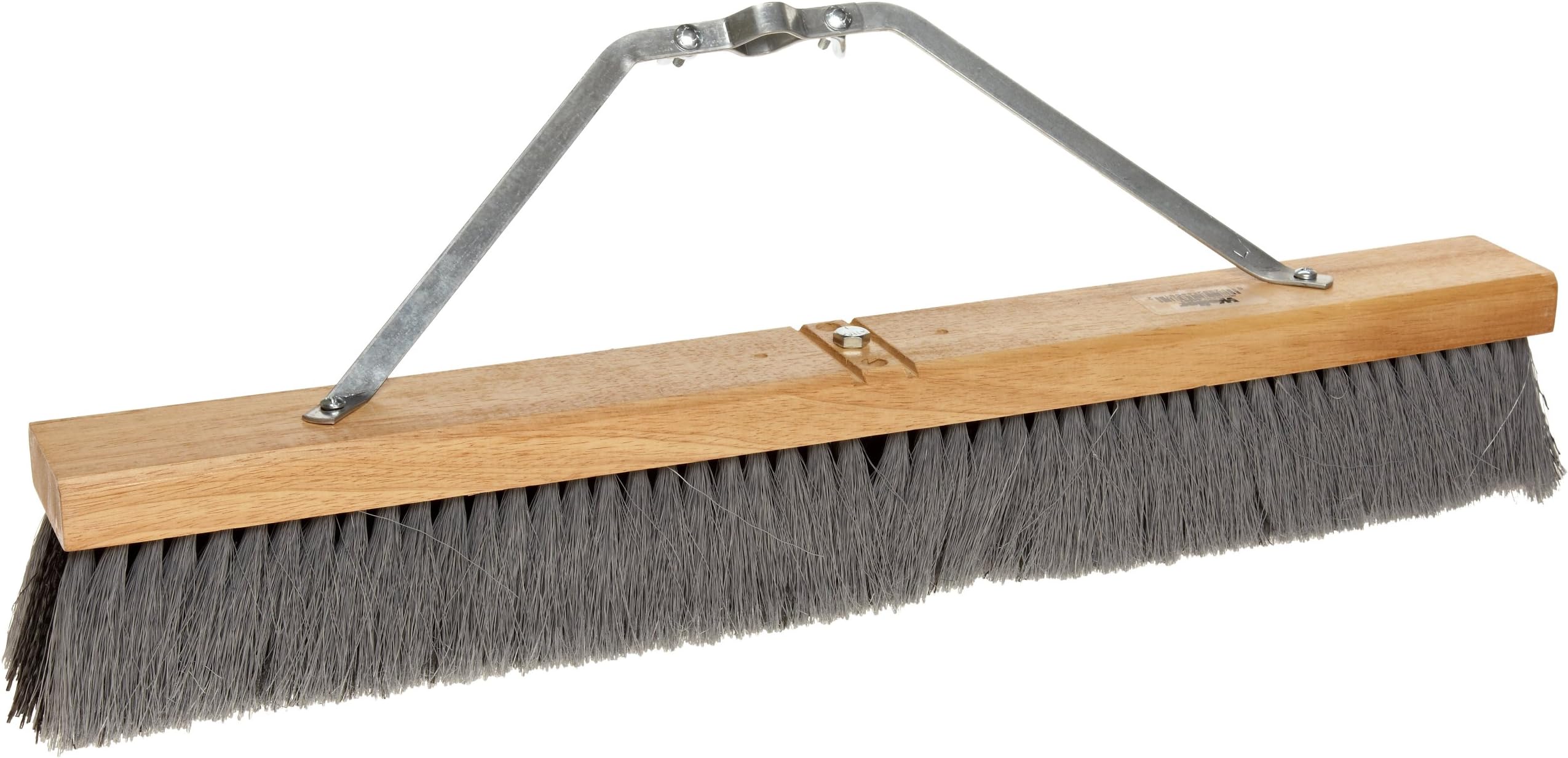 Weiler 44581 24" Block Size, Hardwood Block, Flagged Gray Polystyrene Fill, Contractor Medium Sweeping Broom