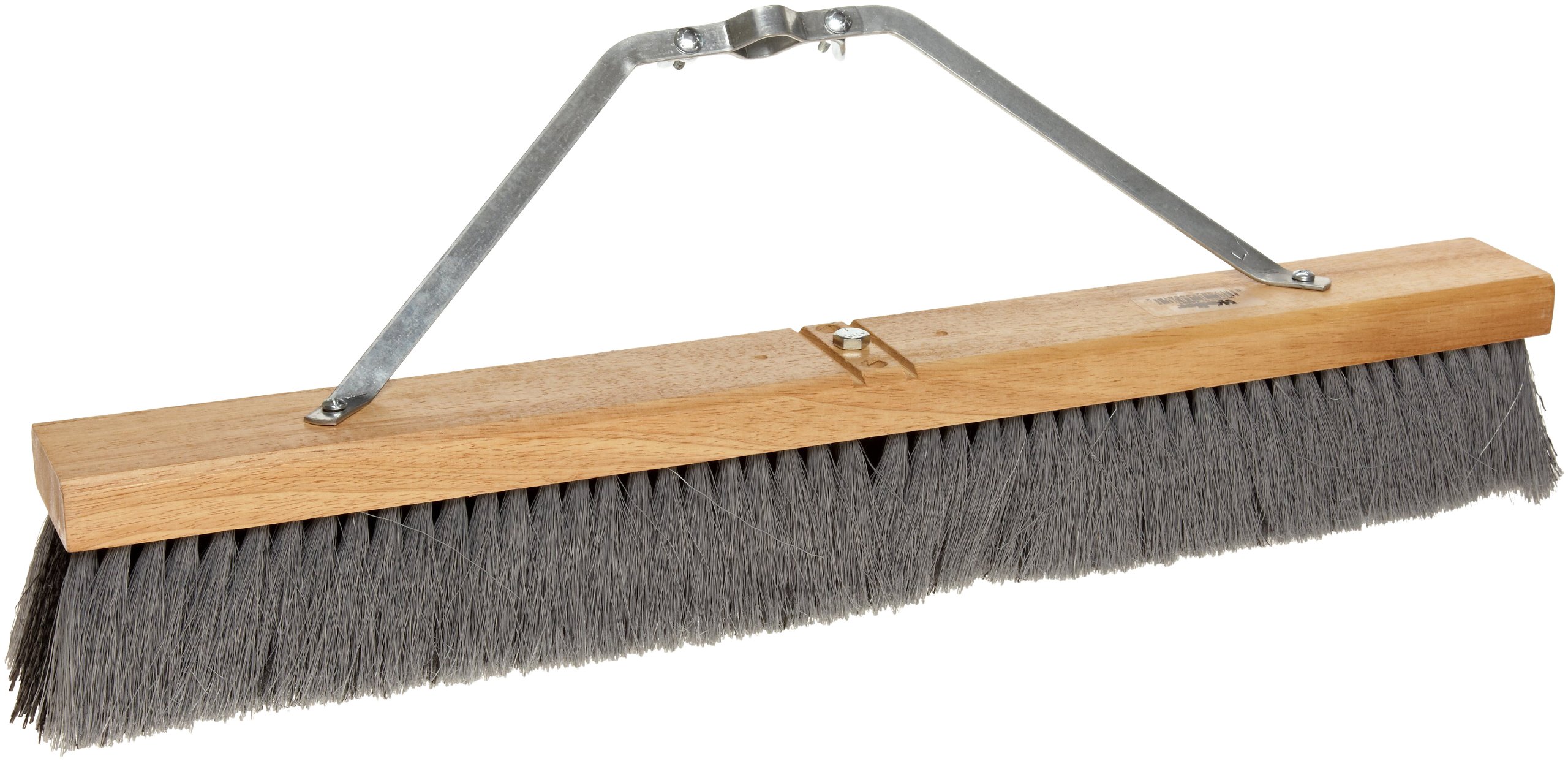 Weiler 44581 24" Block Size, Hardwood Block, Flagged Gray Polystyrene Fill, Contractor Medium Sweeping Broom