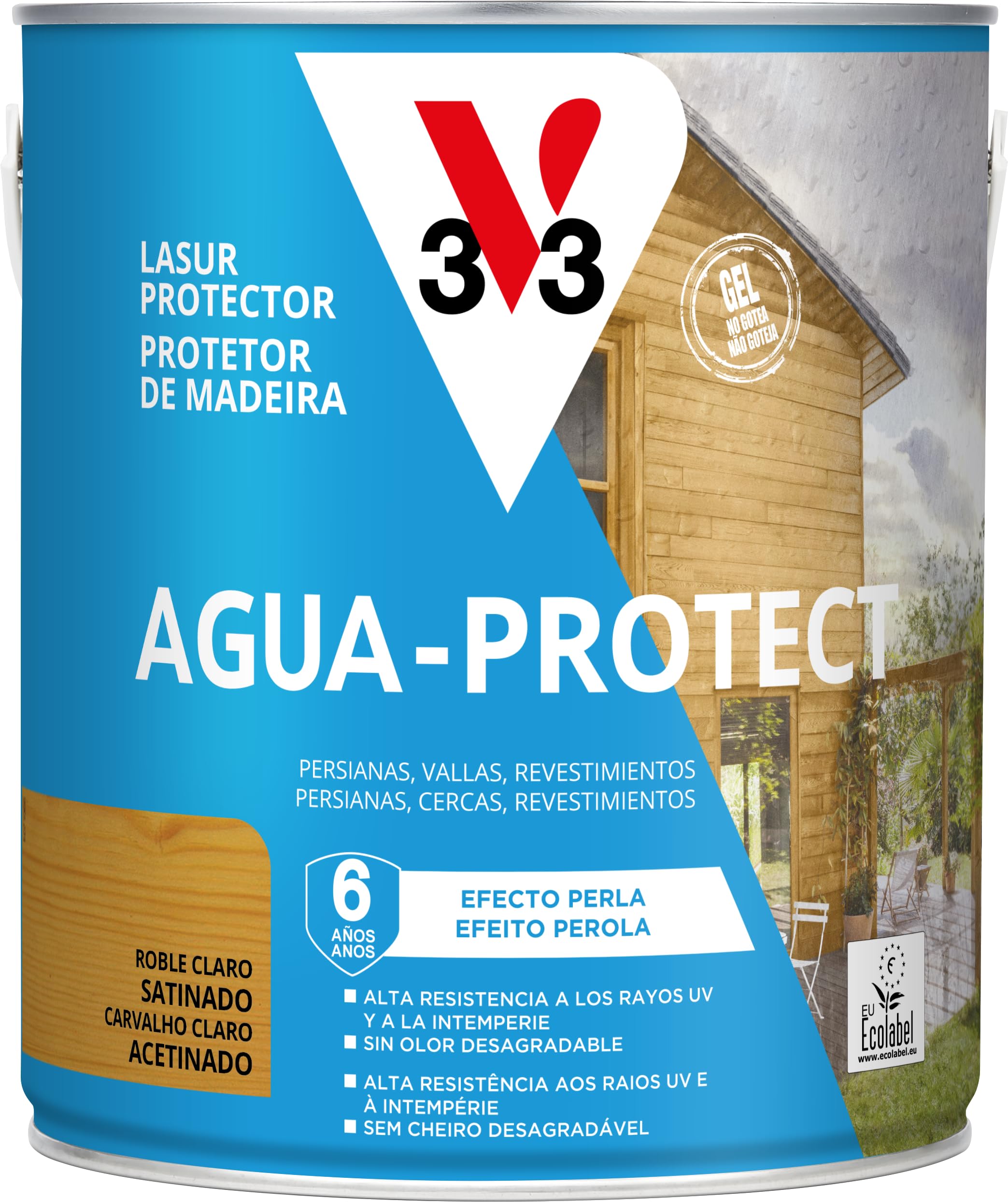 Protector agua protect roble claro 2,5L pour la protection du bois extérieur