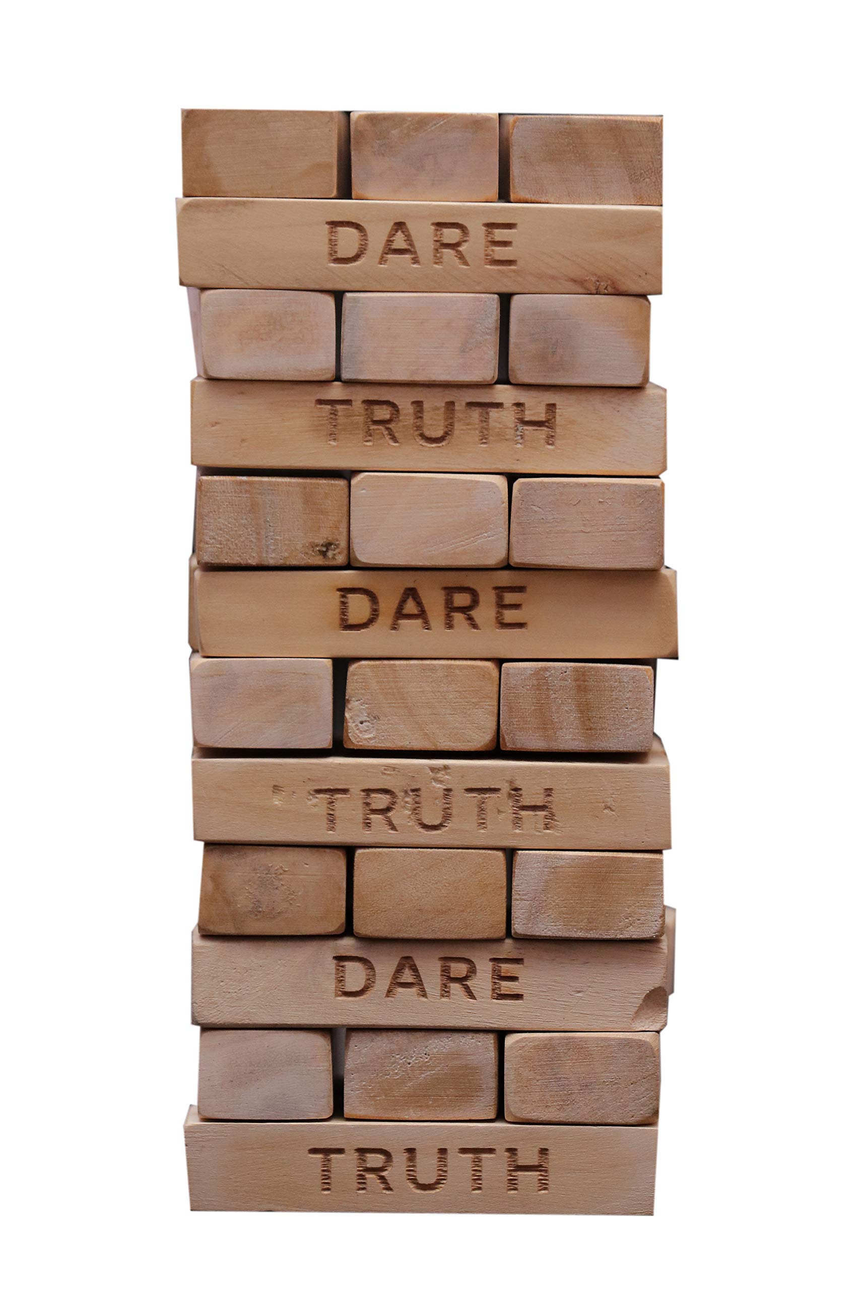 Shy Shy Let’s Touch The Sky Truth, Dare and Situation, Stacking, Construction, Building Block Tumbling Tower, Game for Kids , Adult and Teen 60 Block Big Size (60 pcs)