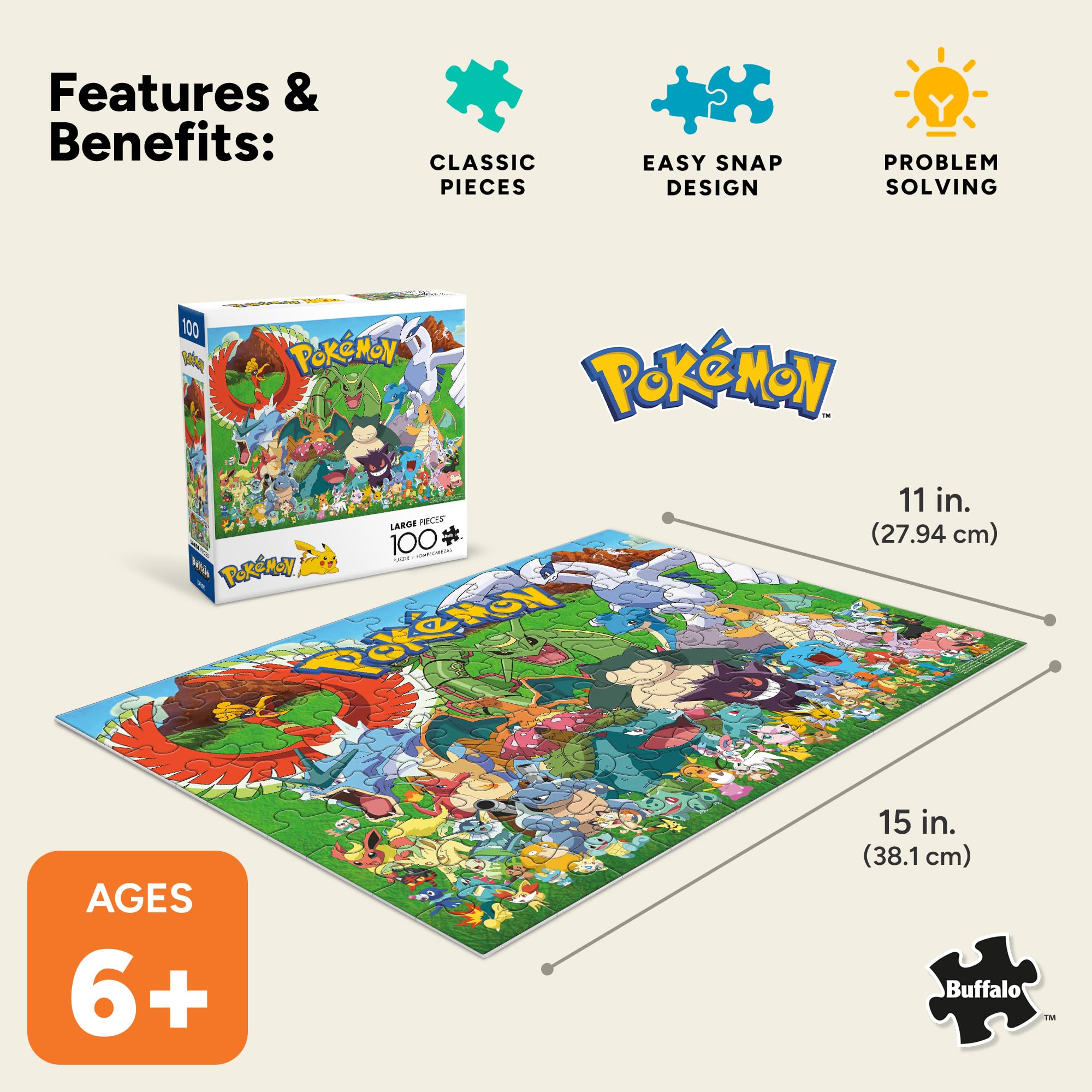 Amazon | Buffalo Games - ポケモン - ファンのお気に入り - 100ピース